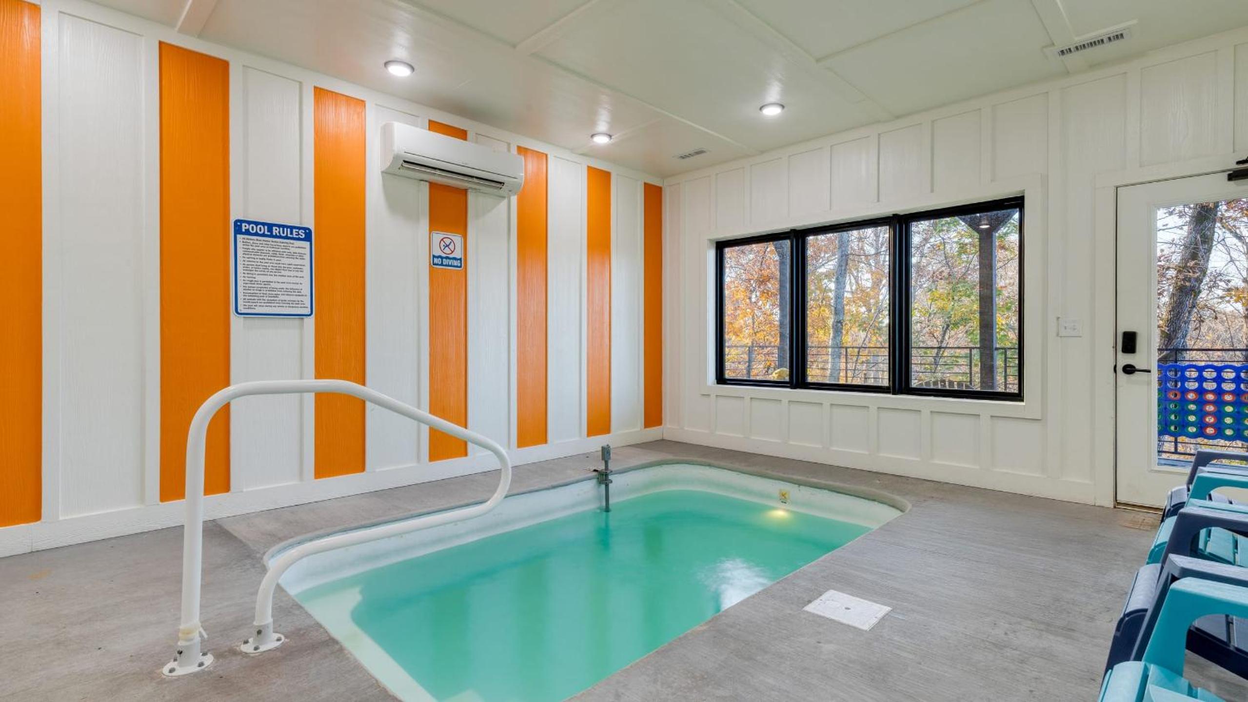 Indoor Pool Hot Tub Vols Spirit with Sweeping Mountain Views Smokeys Den by AvantStay