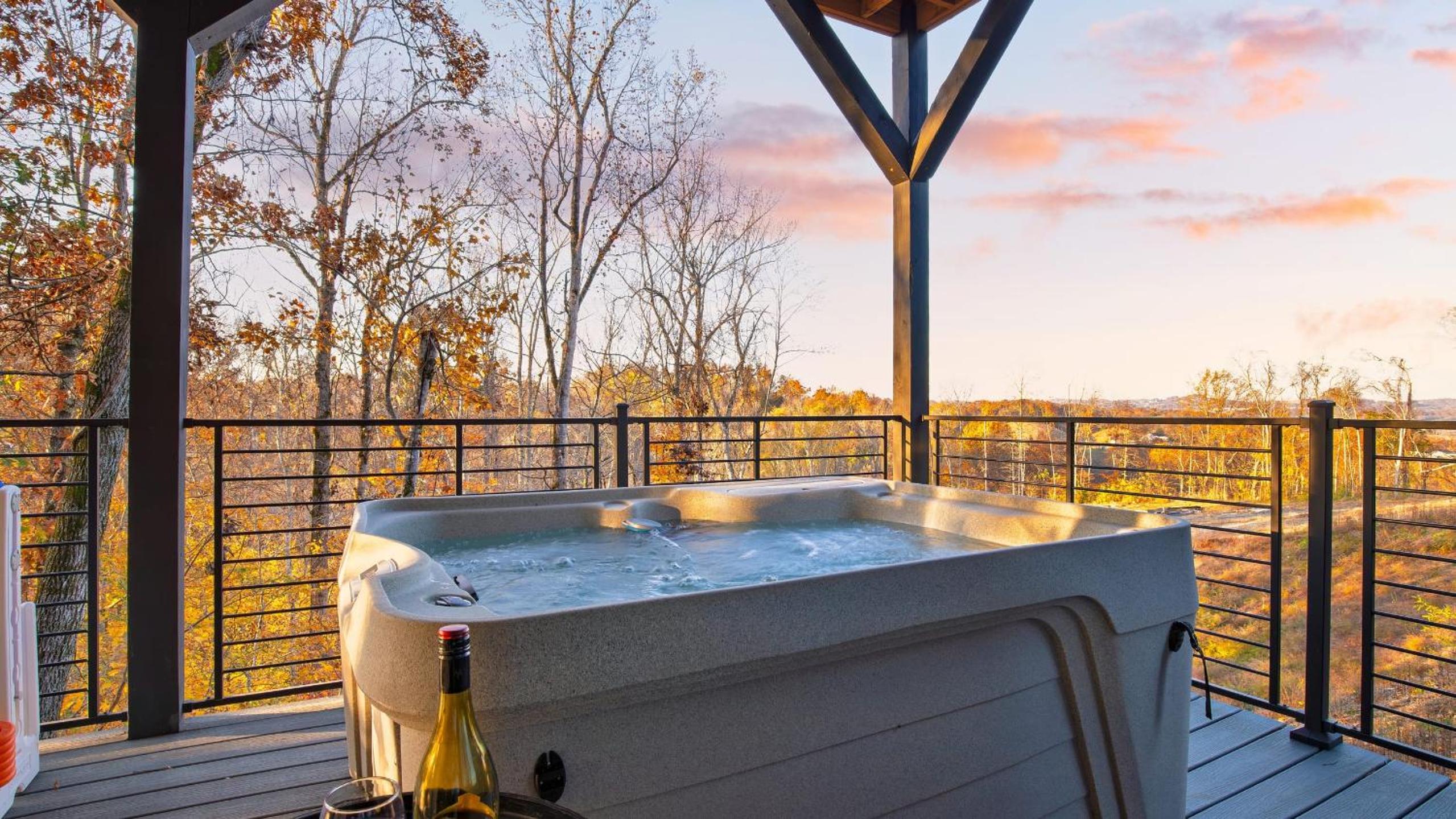 Indoor Pool Hot Tub Vols Spirit with Sweeping Mountain Views Smokeys Den by AvantStay