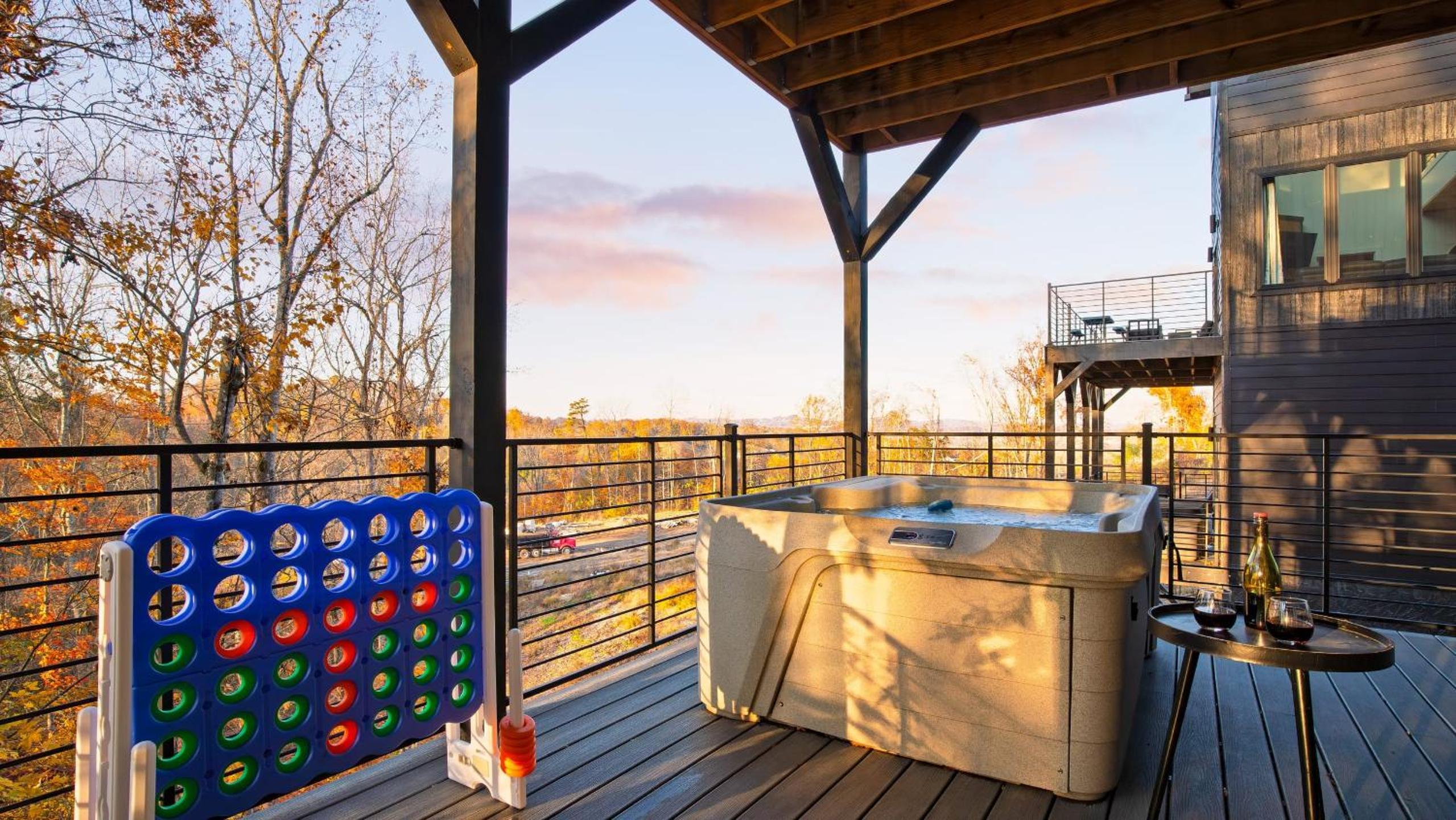 Indoor Pool Hot Tub Vols Spirit with Sweeping Mountain Views Smokeys Den by AvantStay