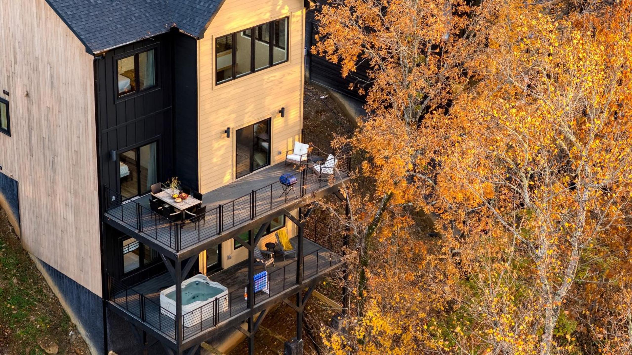 Indoor Pool Hot Tub Vols Spirit with Sweeping Mountain Views Smokeys Den by AvantStay