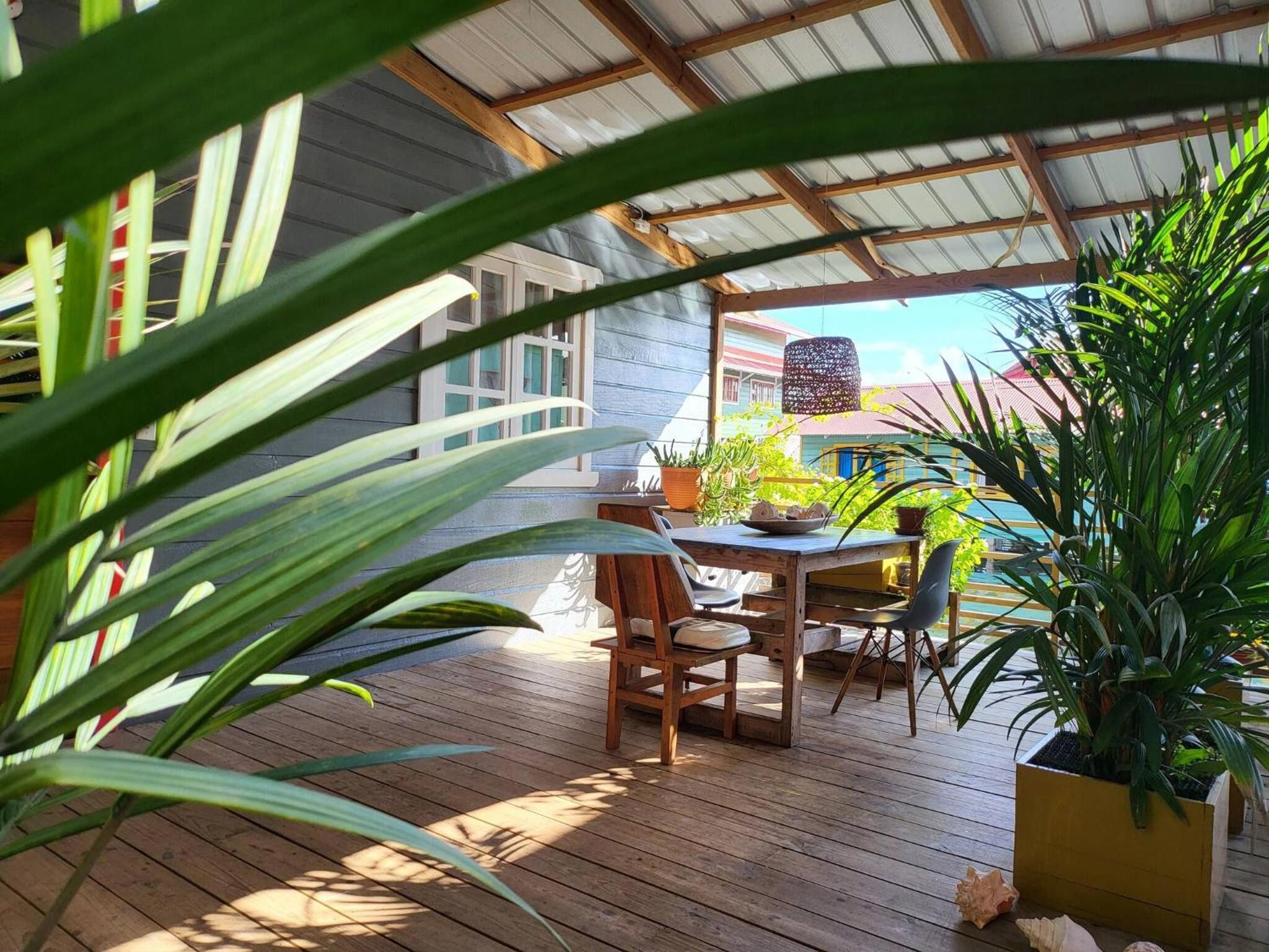 Chalet over the Caribbean sea