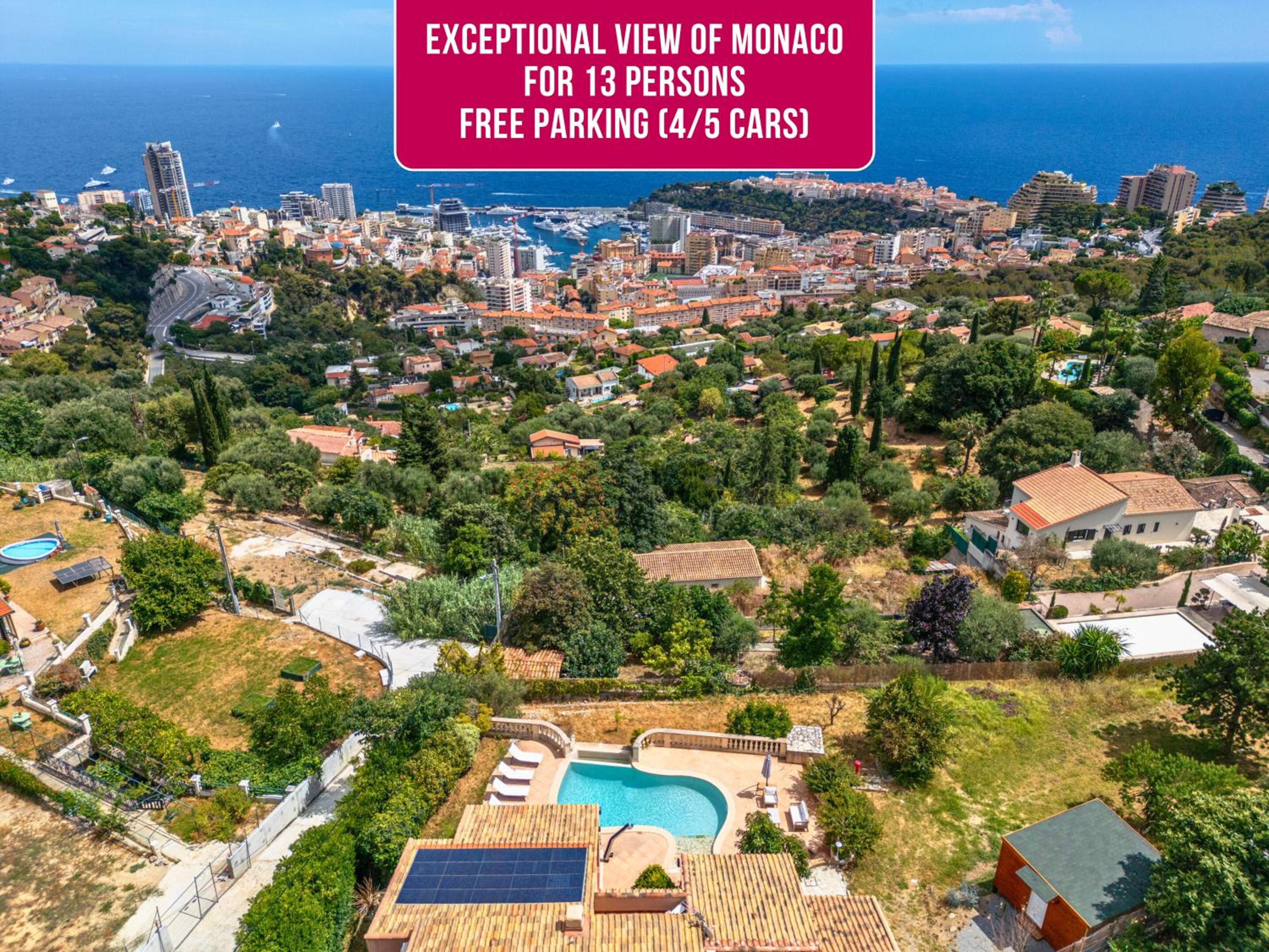 MONTE-CARLO MASTERS - Villa Horizon - 5min from Monaco - A bird's-eye view of Monaco and Mediterranean - Ideal Groups & Families - Parking - Private Garden