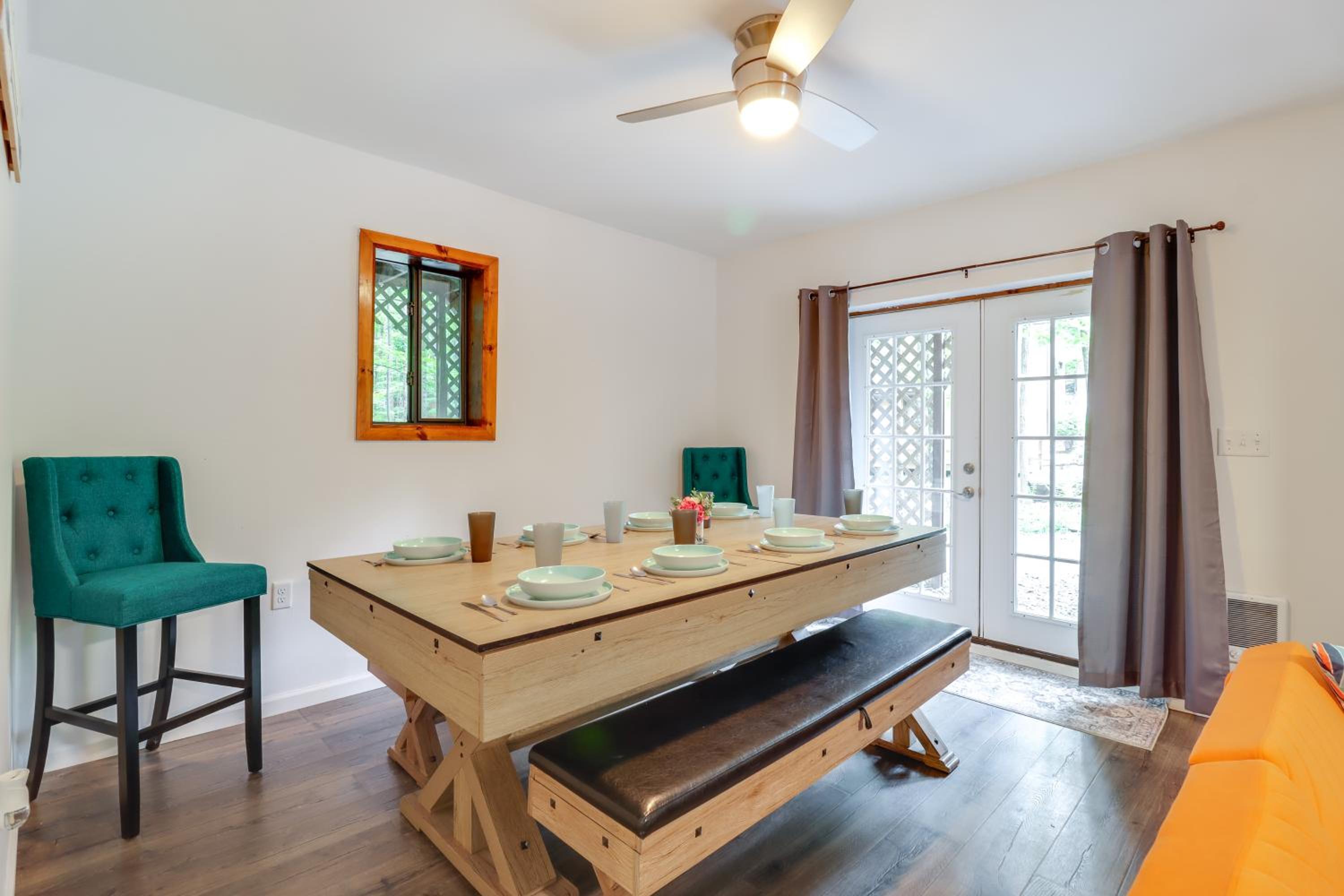 1 Mi to Lake, Golf and Ski Access The Hideout Home!