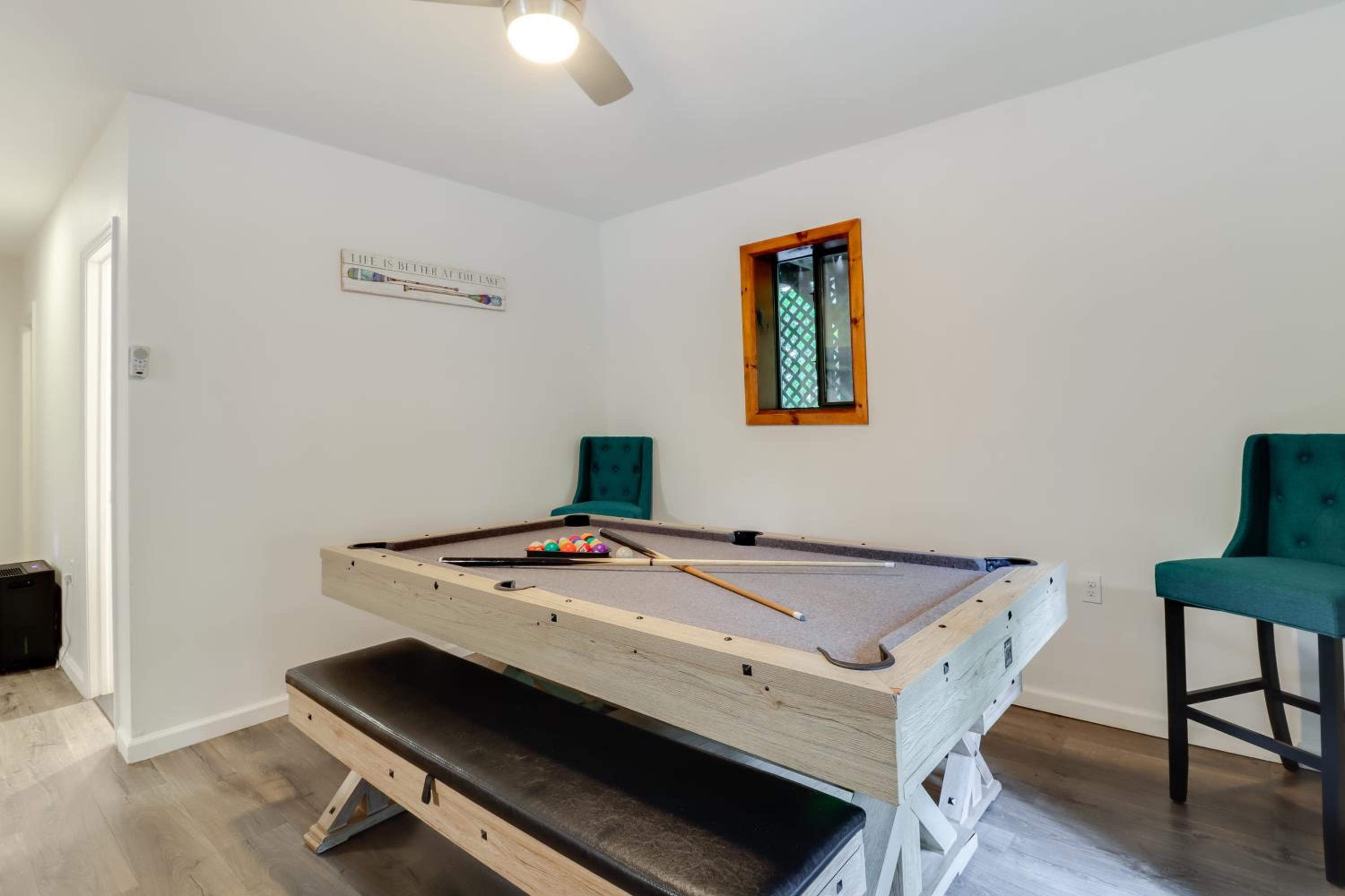 1 Mi to Lake, Golf and Ski Access The Hideout Home!
