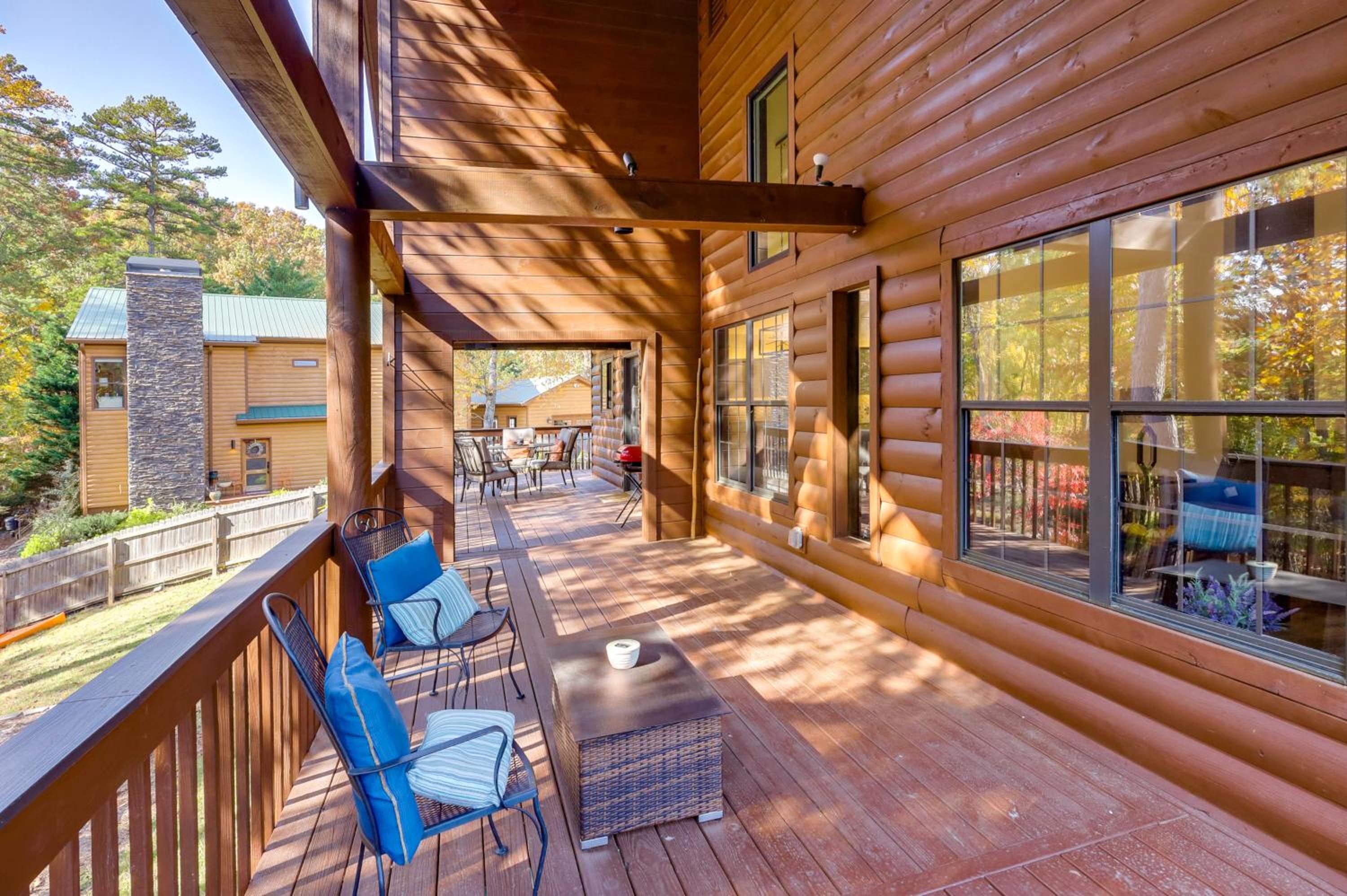 Steps to Lake Lanier Wooded Escape with Boat Dock