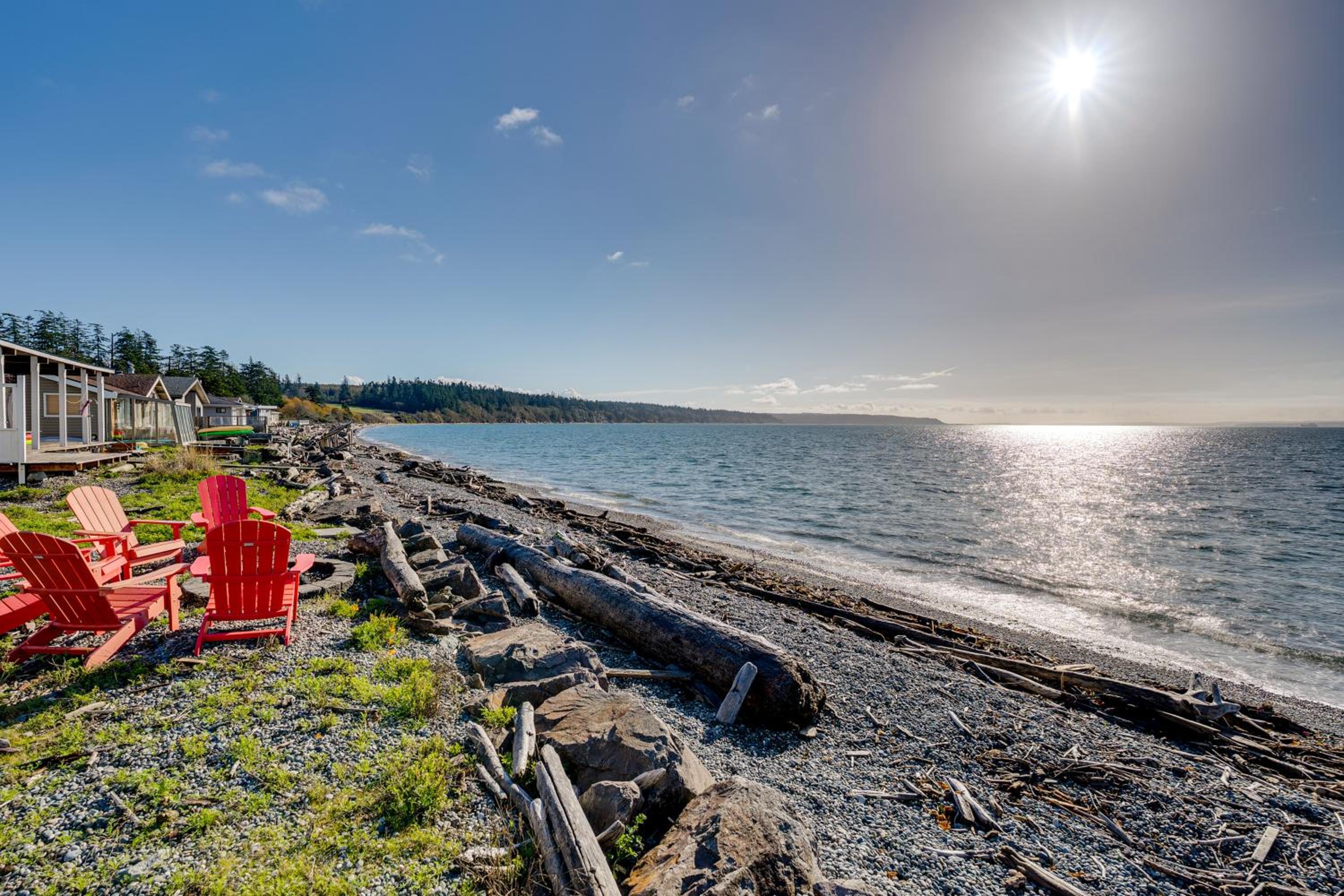 Whale Watch and Relax Fireside Puget Sound Gem!