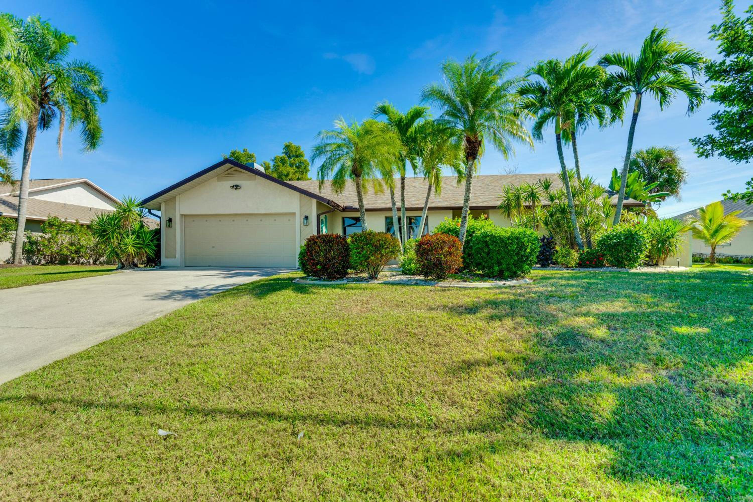 Canal-Front Escape with Dock and Pool in Cape Coral