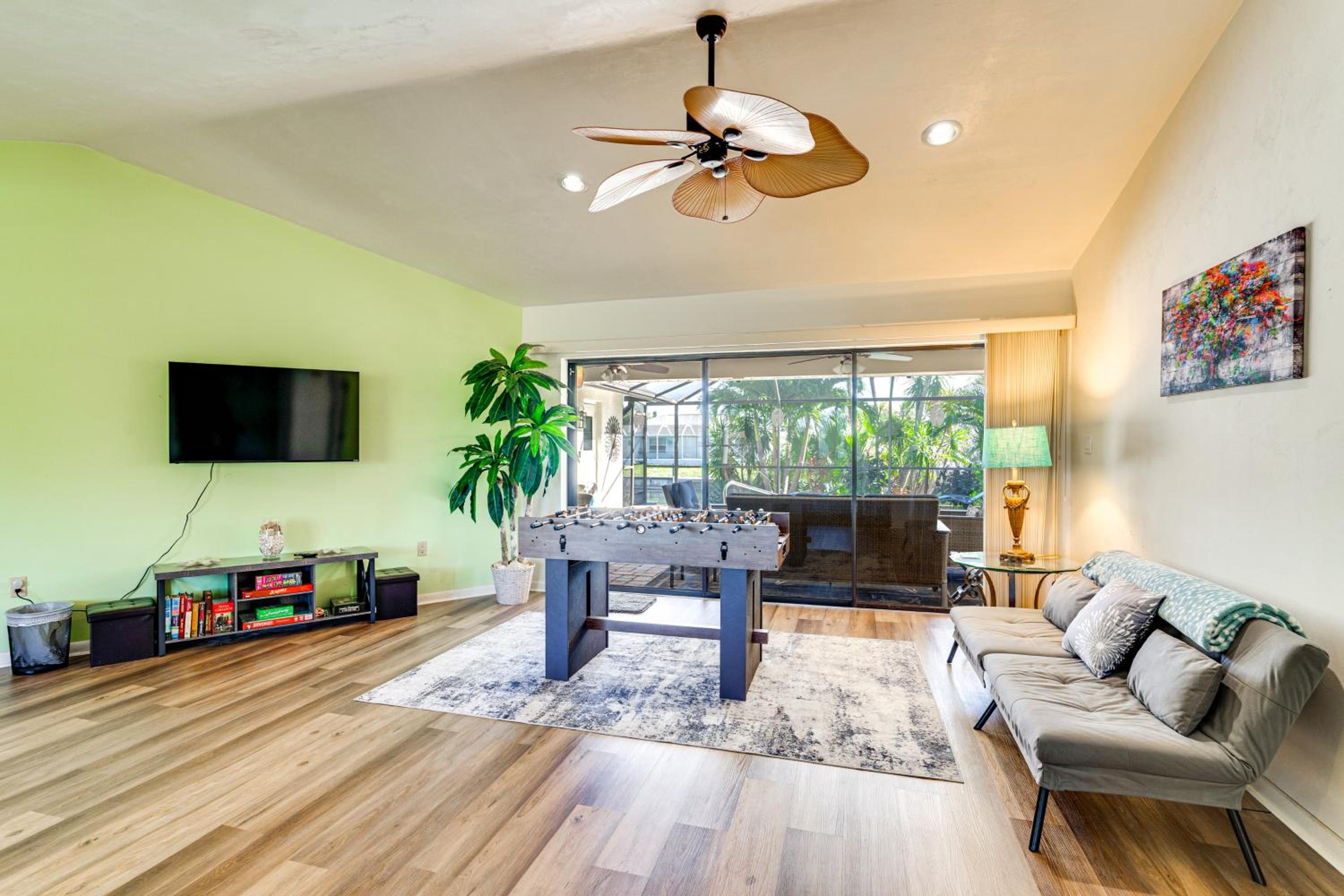 Canal-Front Escape with Dock and Pool in Cape Coral
