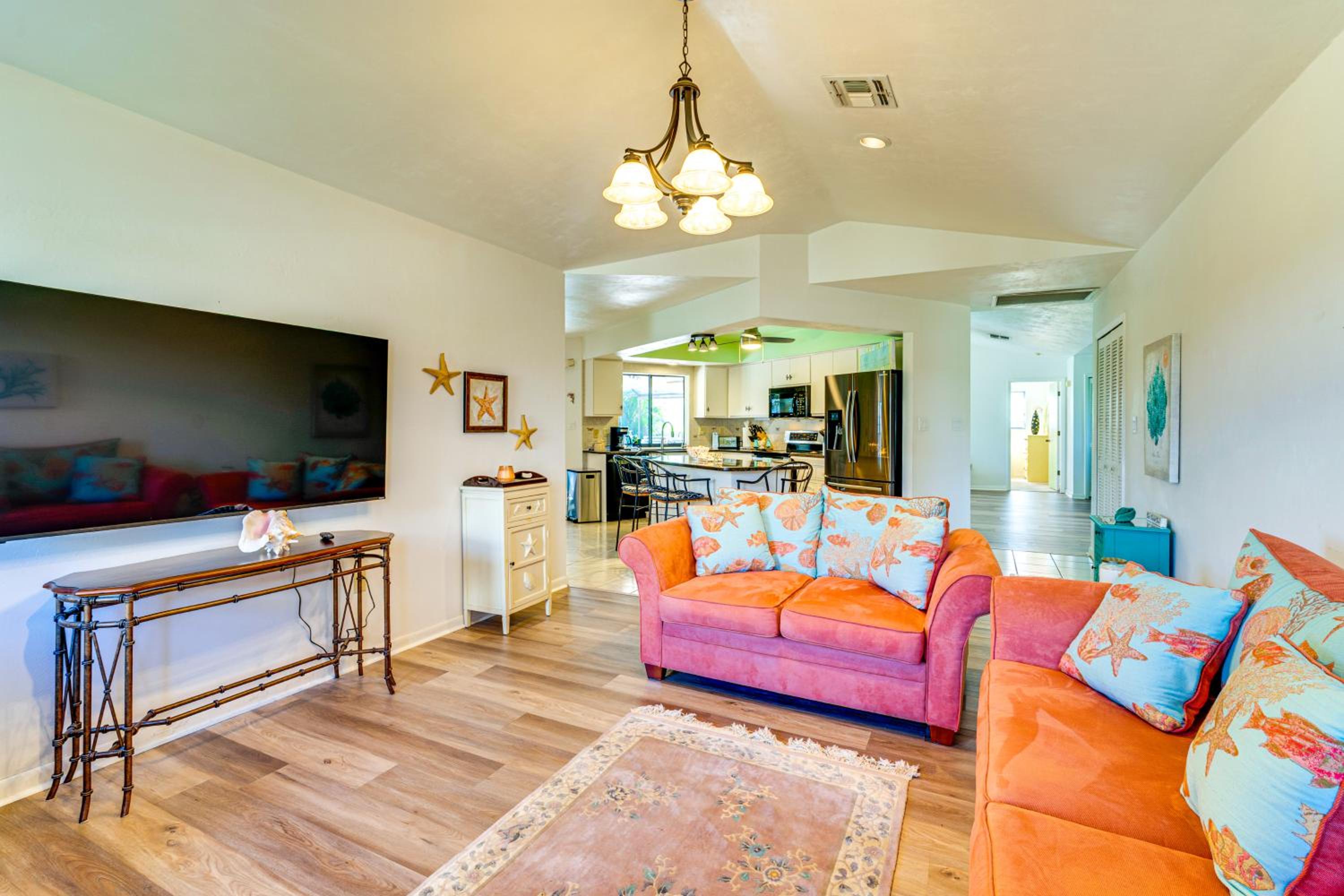 Canal-Front Escape with Dock and Pool in Cape Coral