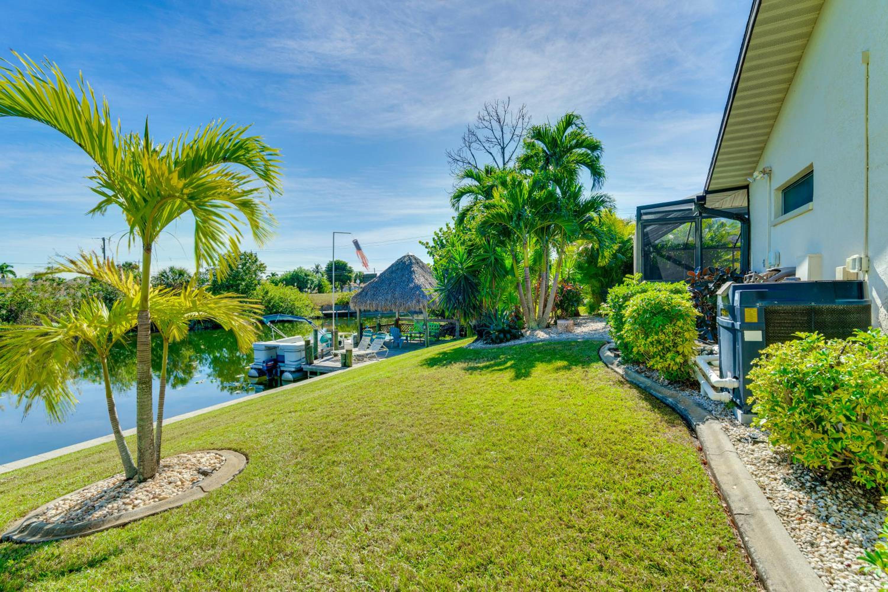 Canal-Front Escape with Dock and Pool in Cape Coral