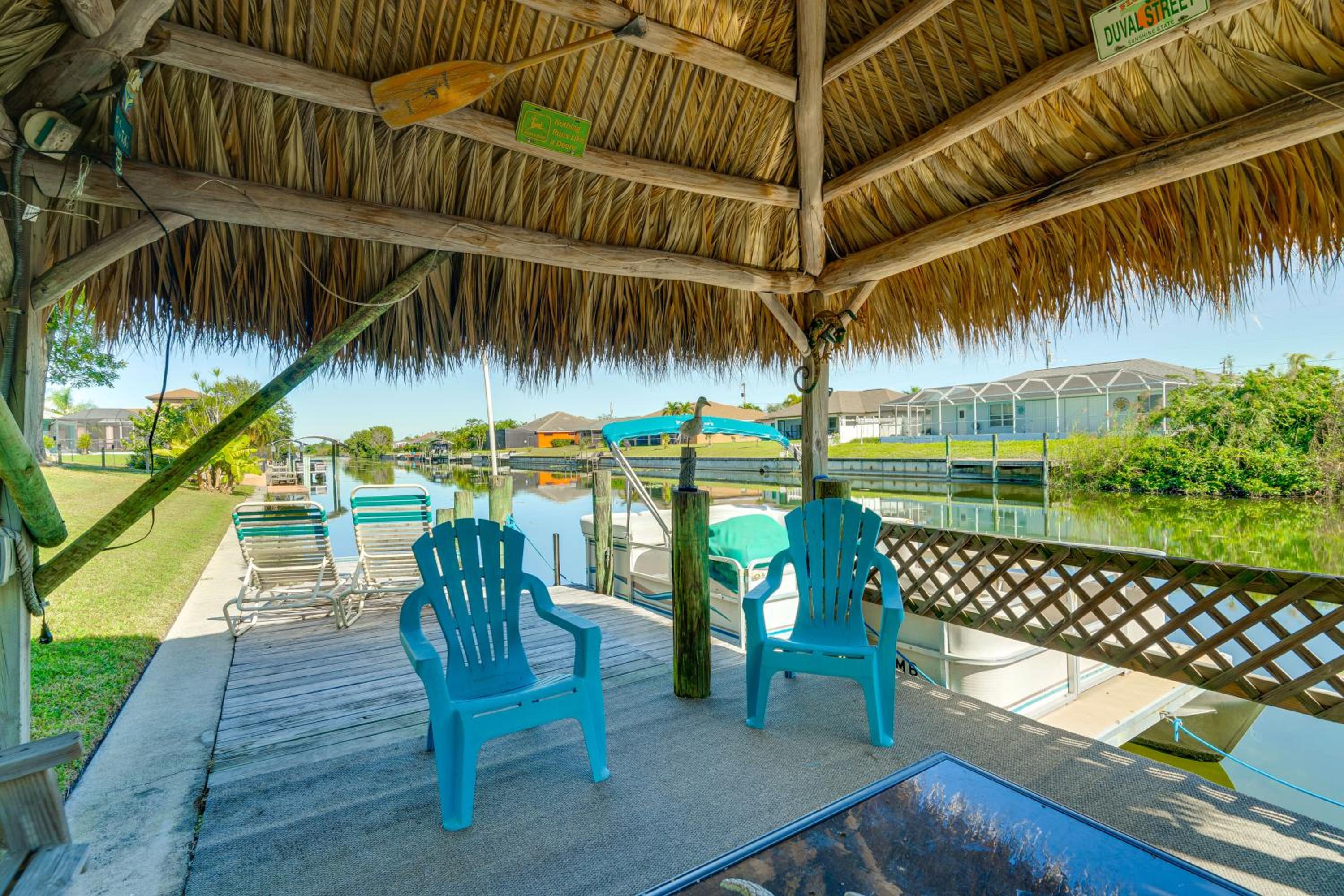 Canal-Front Escape with Dock and Pool in Cape Coral