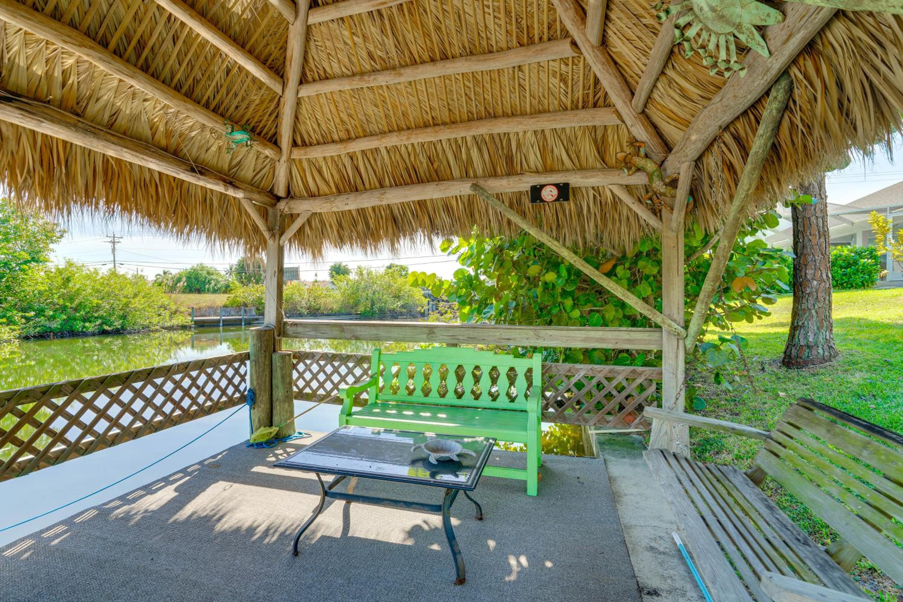 Canal-Front Escape with Dock and Pool in Cape Coral