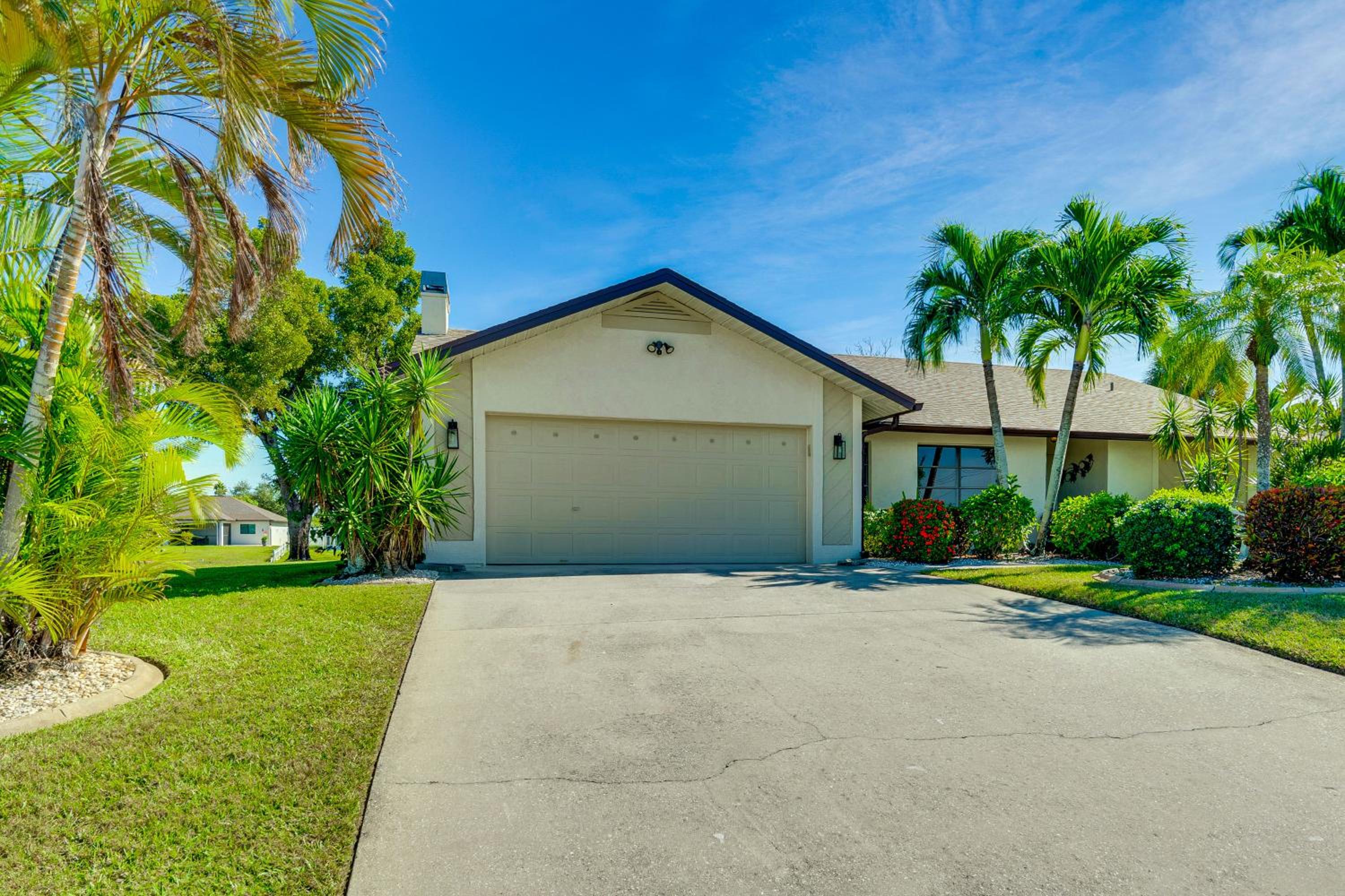 Canal-Front Escape with Dock and Pool in Cape Coral