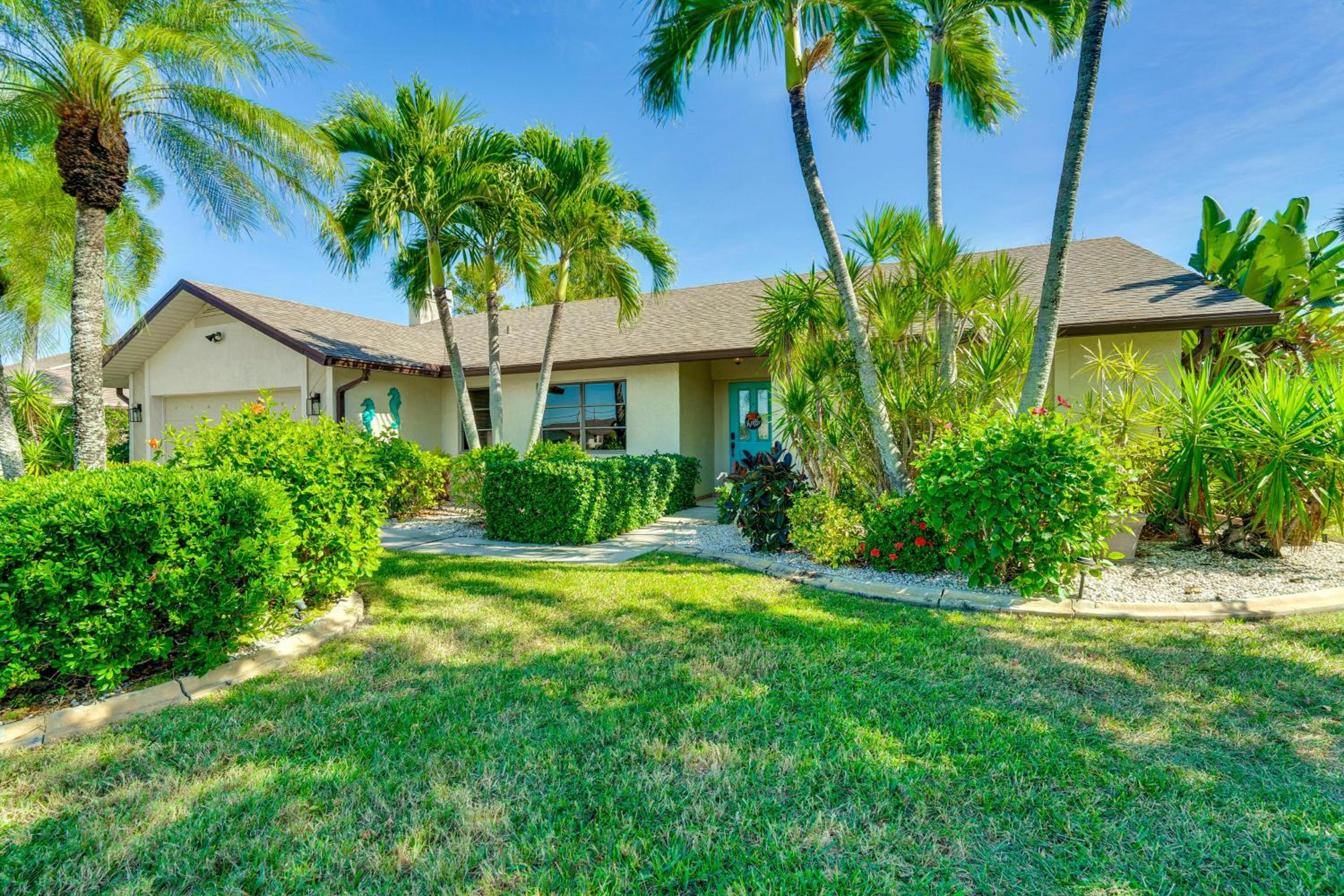 Canal-Front Escape with Dock and Pool in Cape Coral