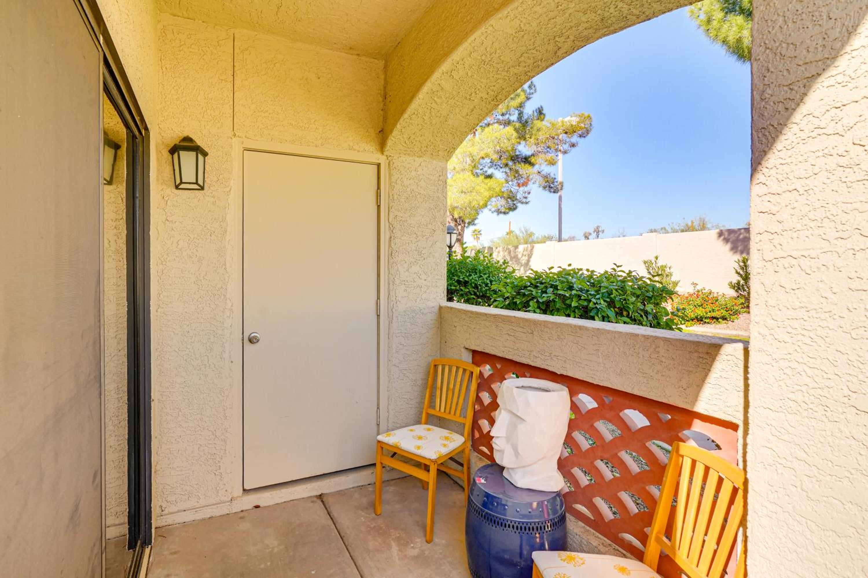 Patio and Community Perks Stylish Scottsdale Escape