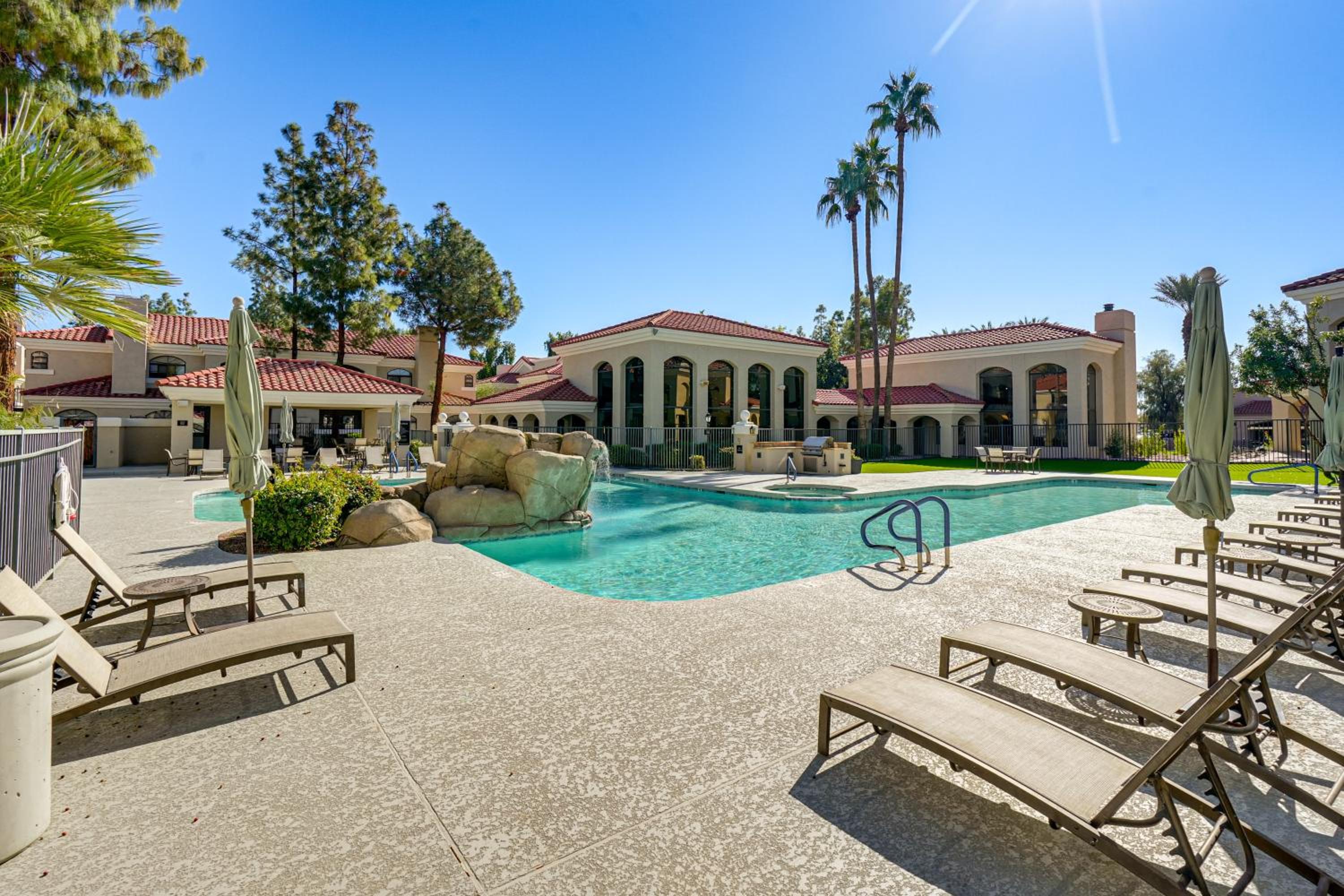 Patio and Community Perks Stylish Scottsdale Escape