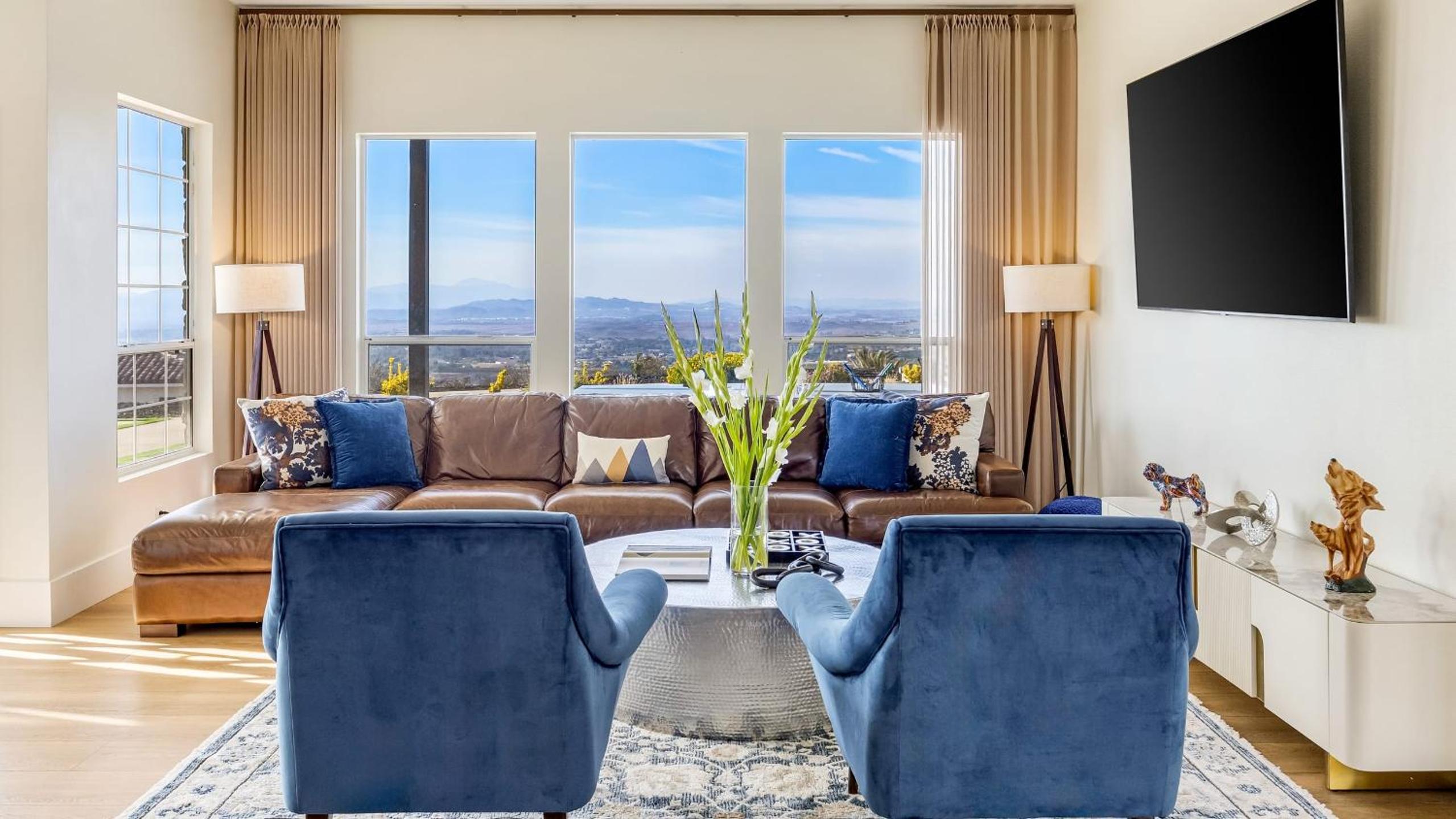 Temecula Stay w Pool Movie Room Sauna Tennis Court Panoramic Valley Views Via de Oro Estate by Avantstay