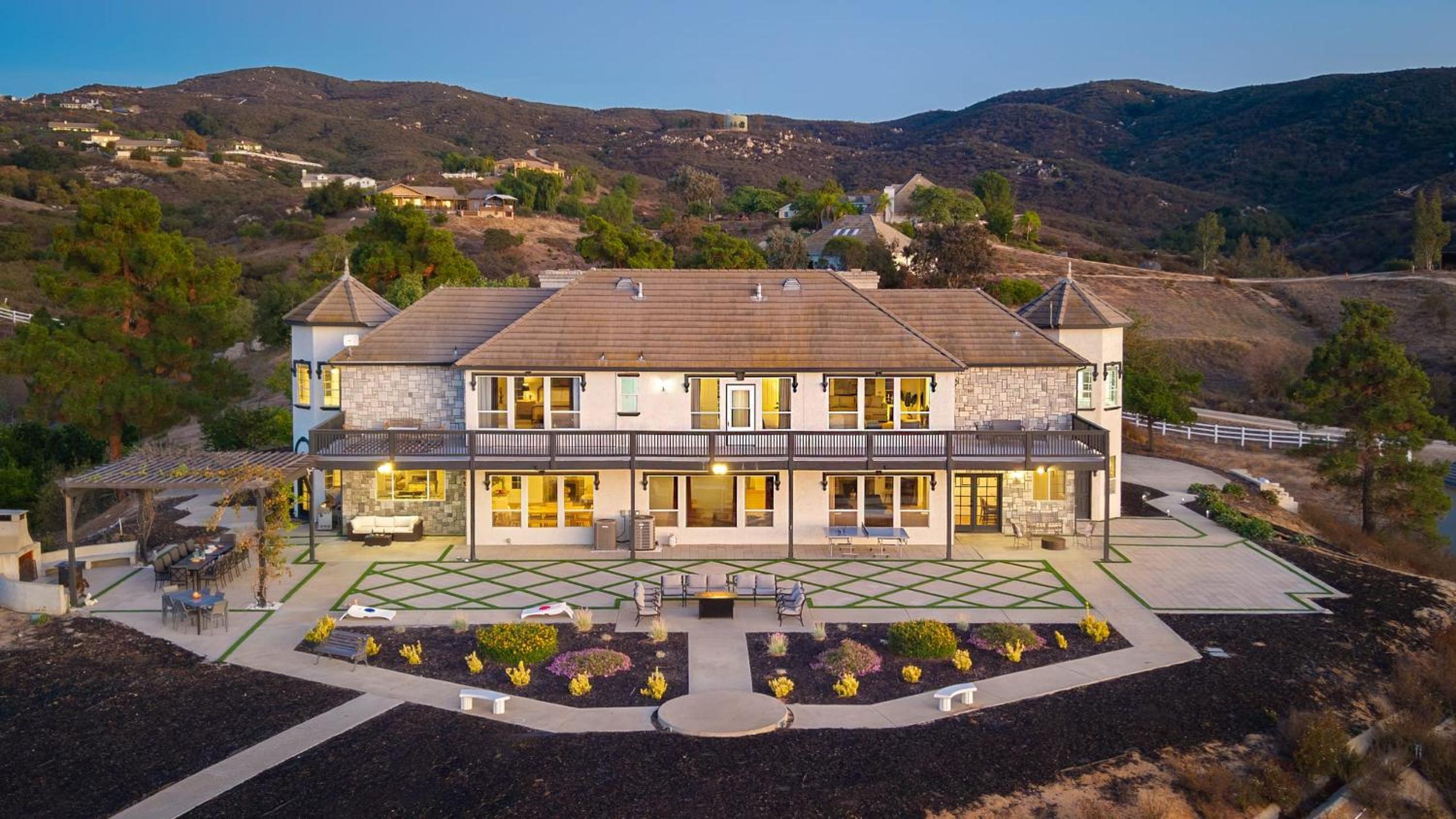 Temecula Stay w Pool Movie Room Sauna Tennis Court Panoramic Valley Views Via de Oro Estate by Avantstay