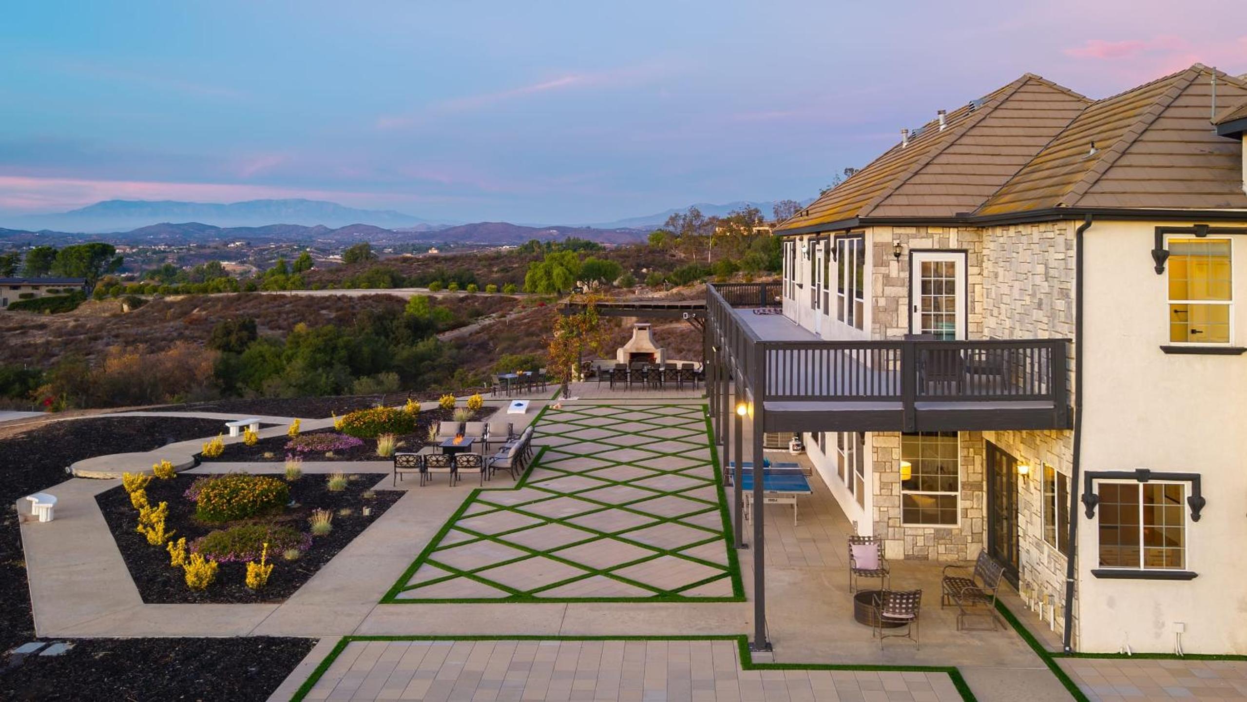 Temecula Stay w Pool Movie Room Sauna Tennis Court Panoramic Valley Views Via de Oro Estate by Avantstay