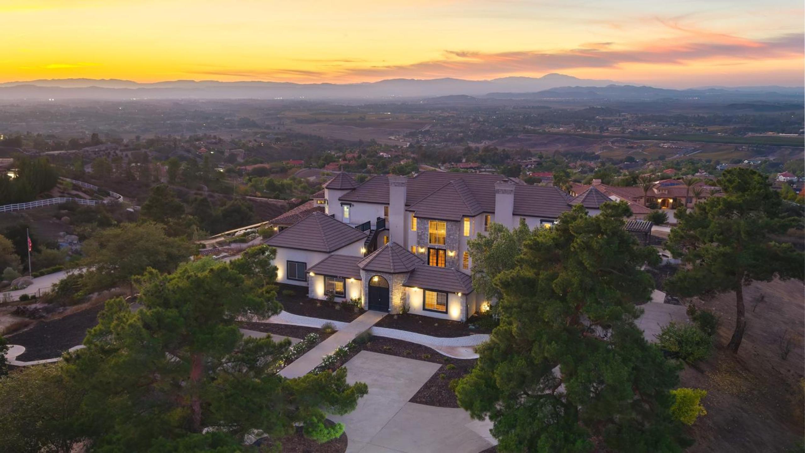 Temecula Stay w Pool Movie Room Sauna Tennis Court Panoramic Valley Views Via de Oro Estate by Avantstay