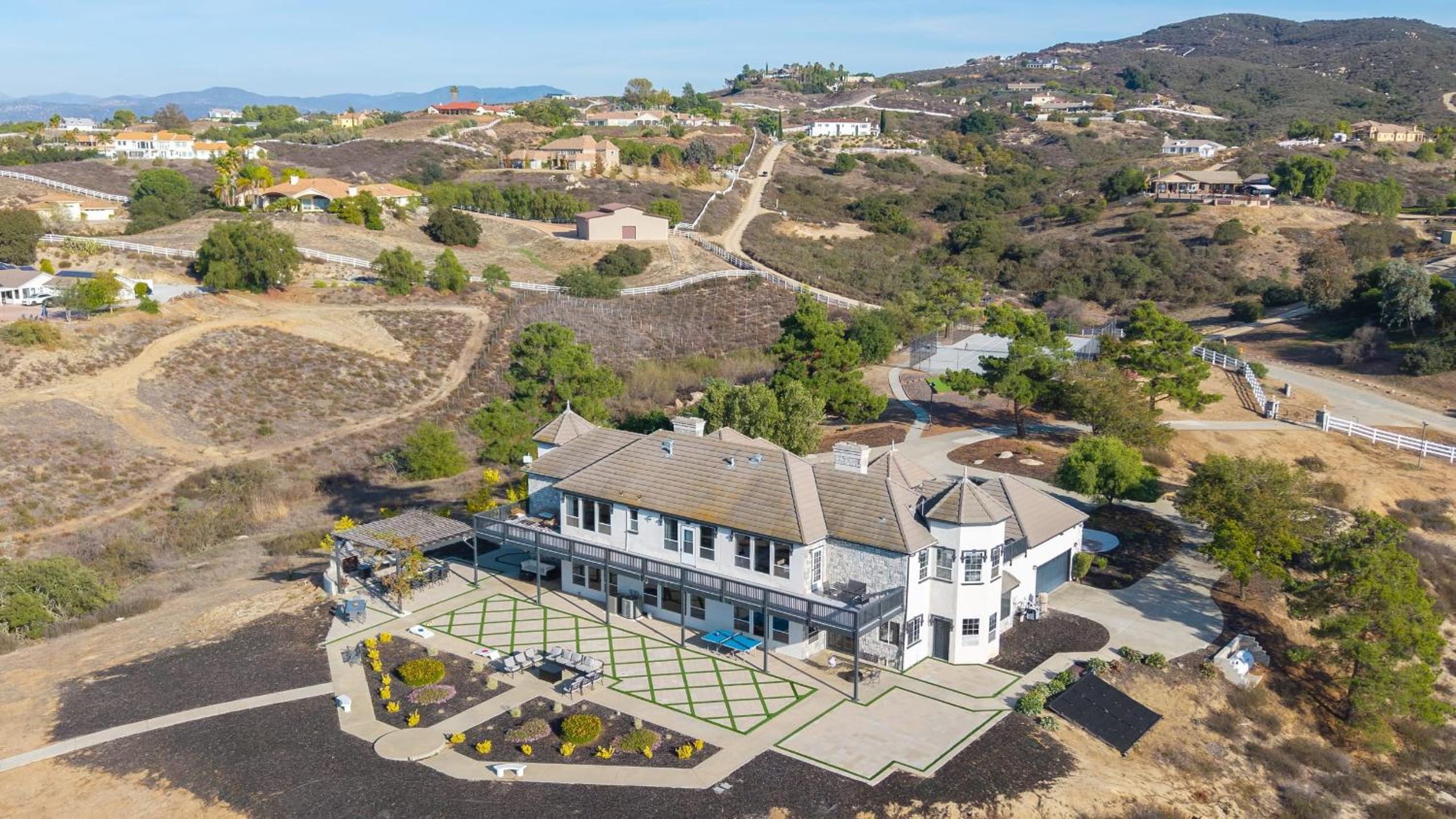 Temecula Stay w Pool Movie Room Sauna Tennis Court Panoramic Valley Views Via de Oro Estate by Avantstay