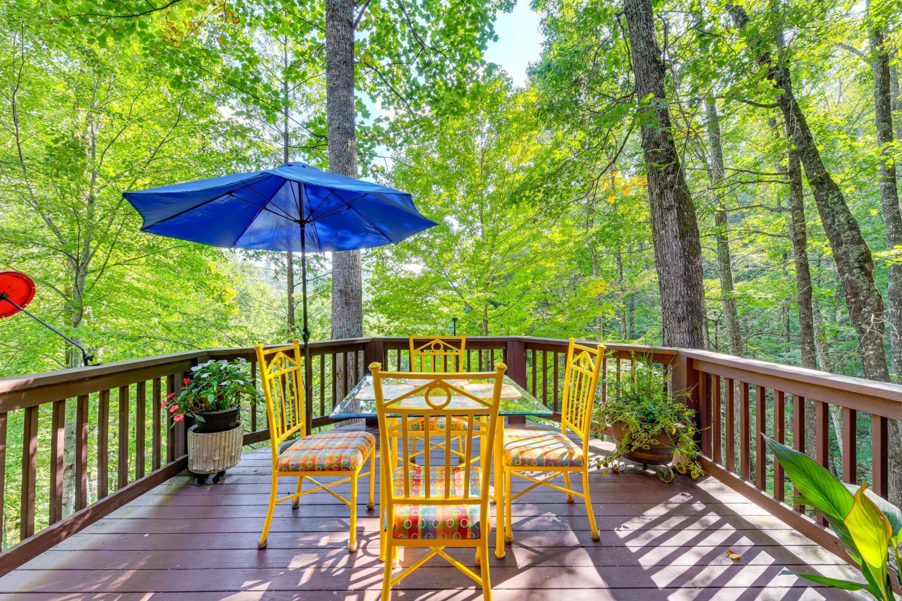 Fun with Family! Mtn-View Cabin with Deck in Sylva