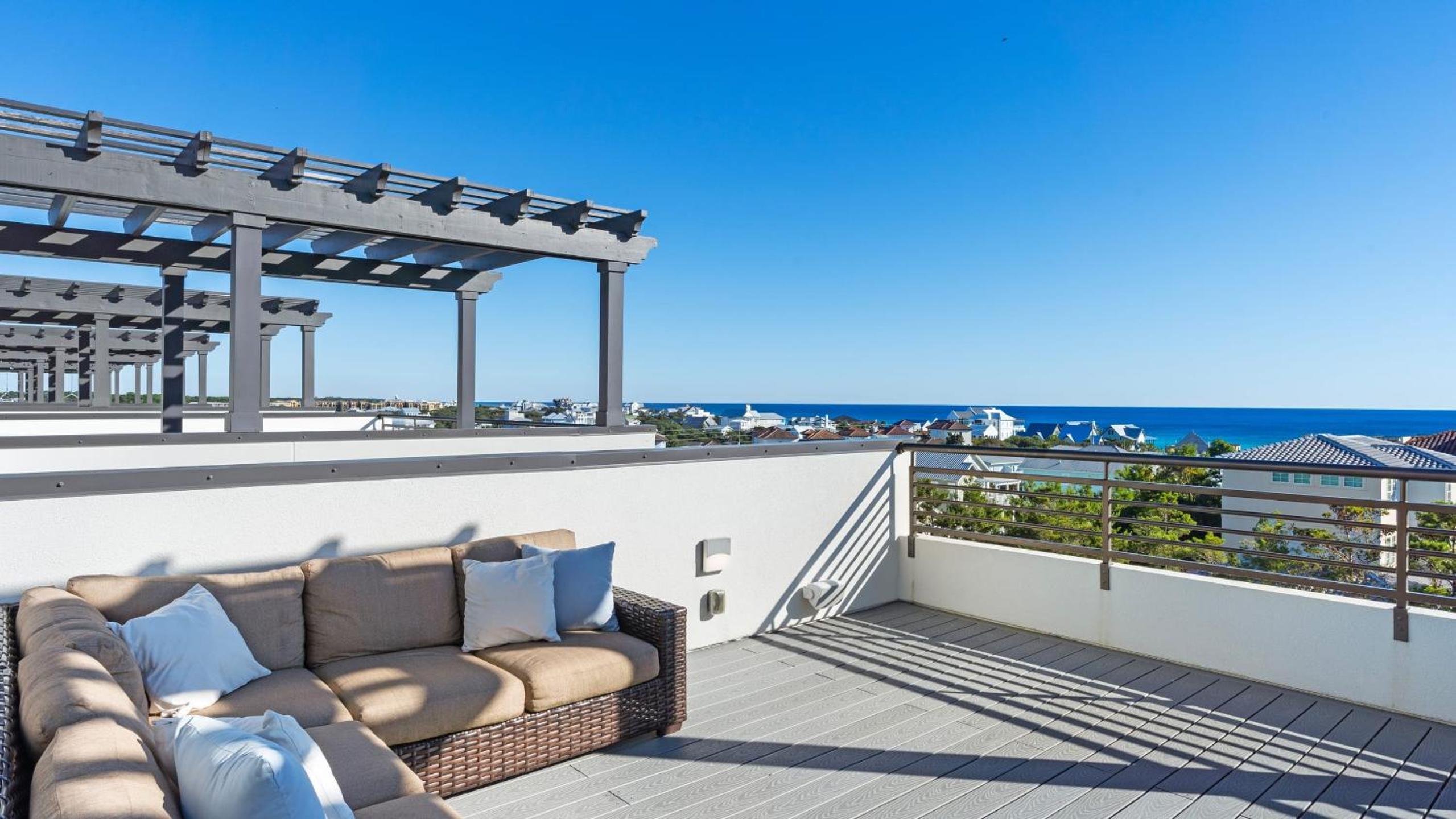 Rooftop Deck w Gulf Views Game Room Modern 30A by AvantStay