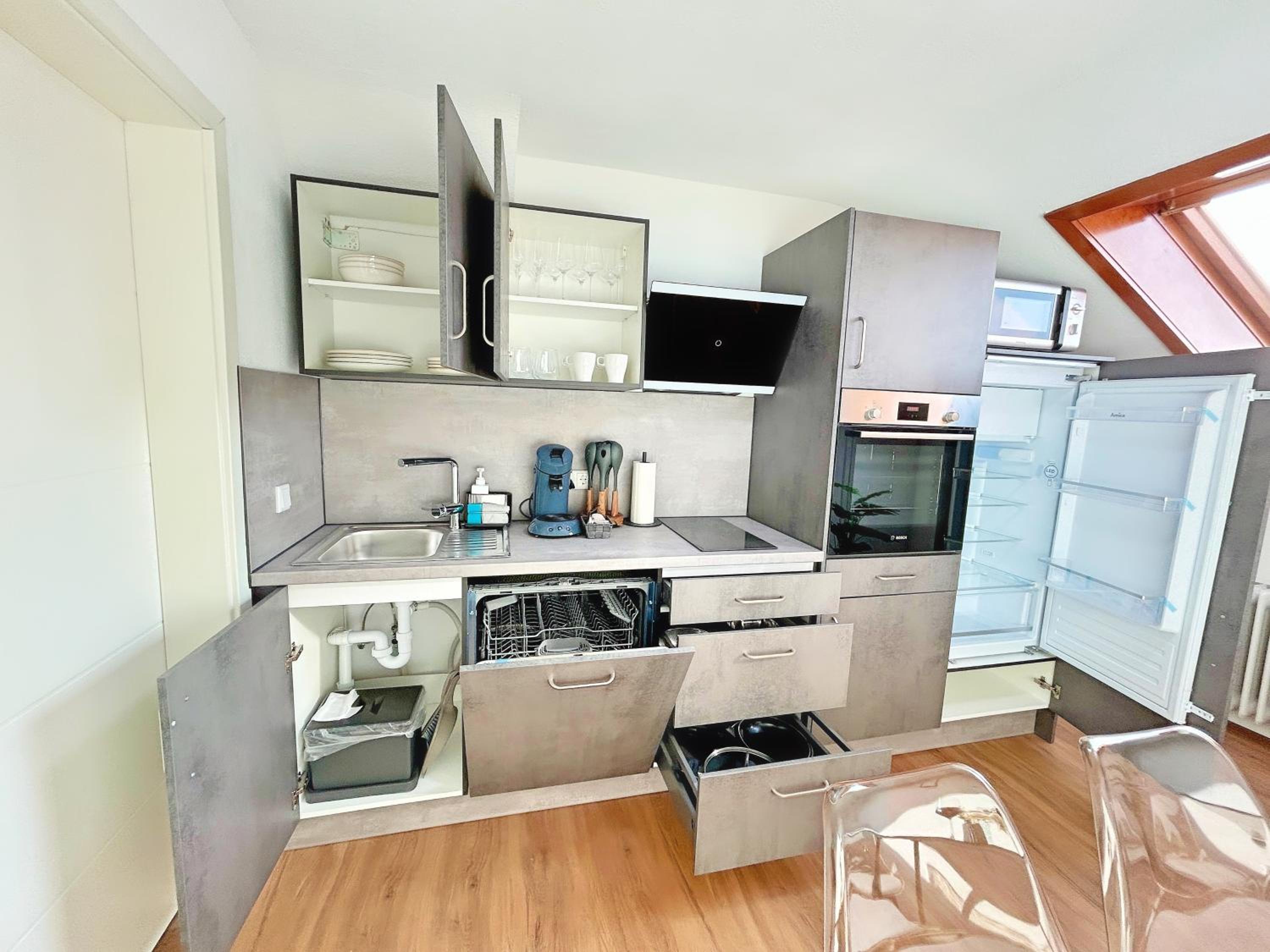 Basilisk Homes - in Grenzach-Wyhlen bei Basel - 4 x Moderne Fewos je 1bis2, 1bis4 oder 1bis6 Pers mit Küche und Balkon oder Terrasse - Parkplätze vorhanden