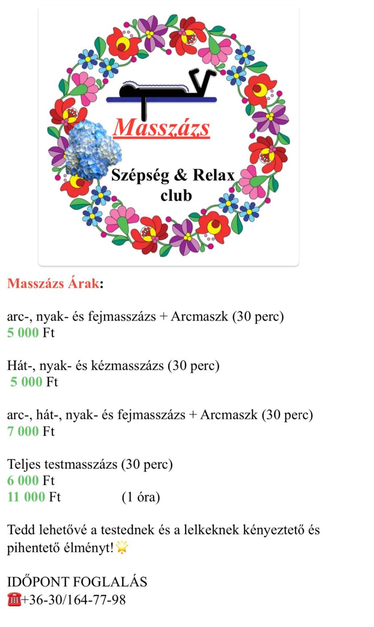 Szépség & Relax club