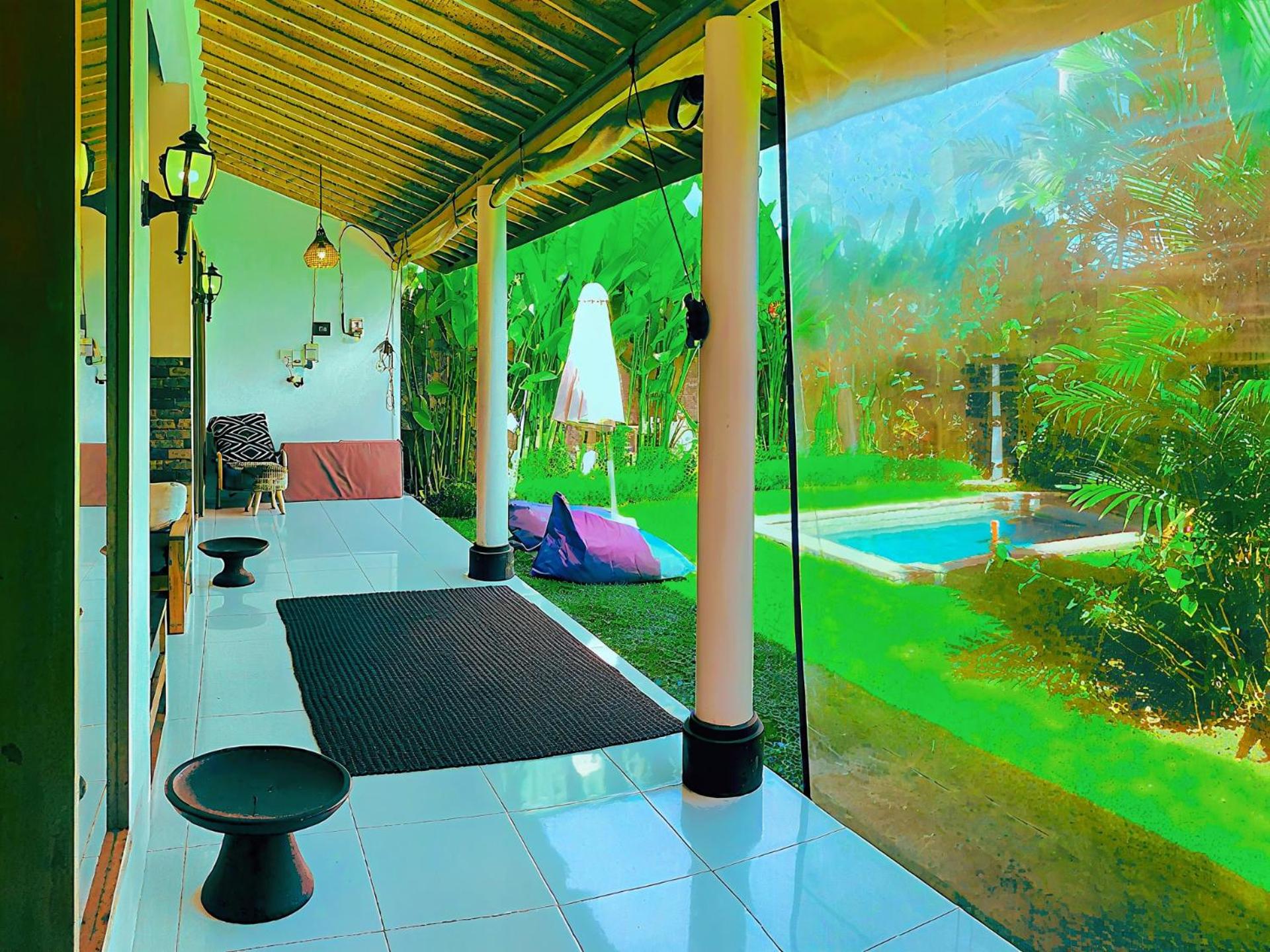 VILLA 2 Bedroom Spacious Outdoor Private Tropical Lush Garden & Pool in Canggu Bali Calm Area