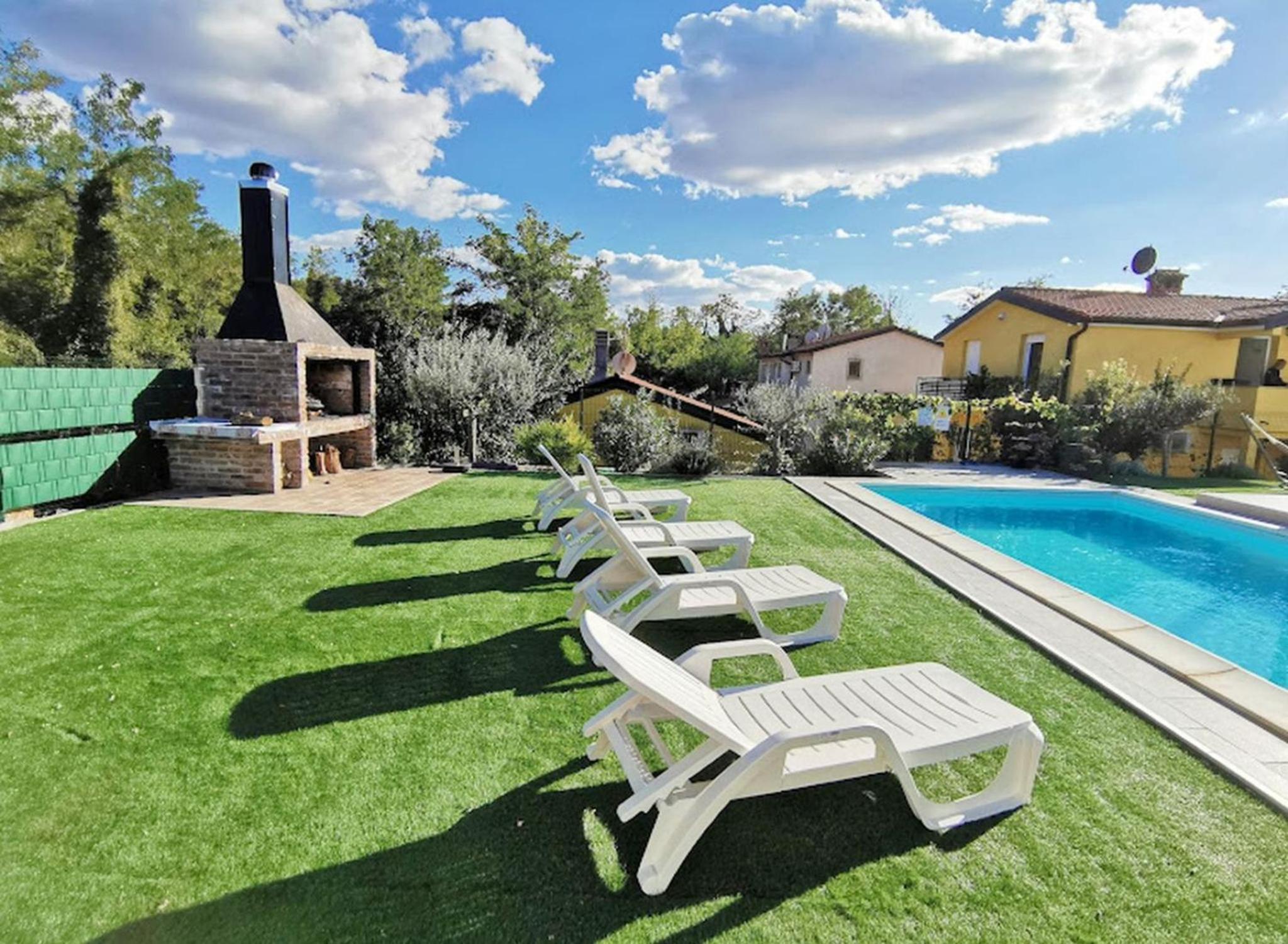 Two-storey house with pool