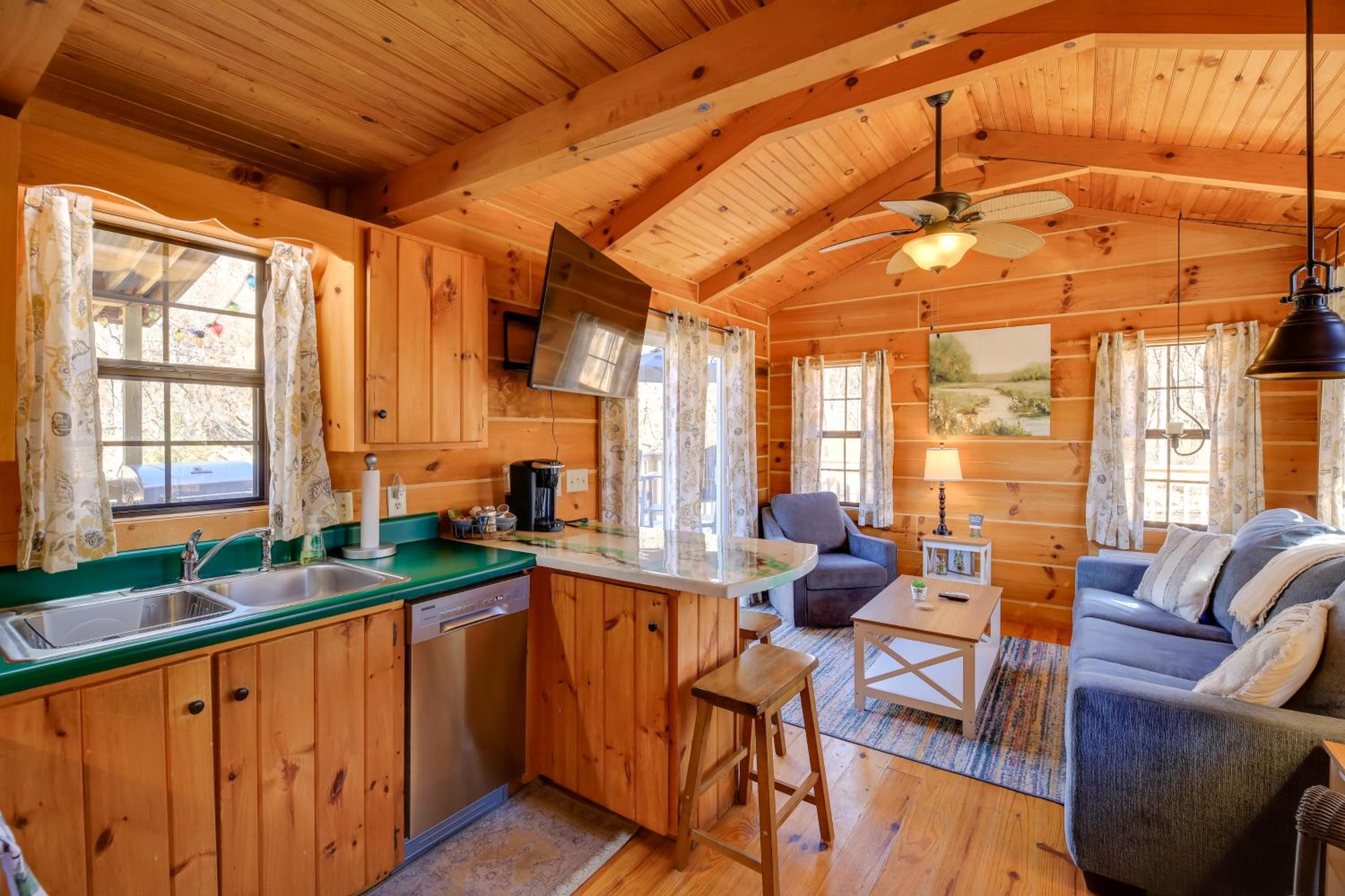Steps to Virginia Creeper Trail Creekside Retreat