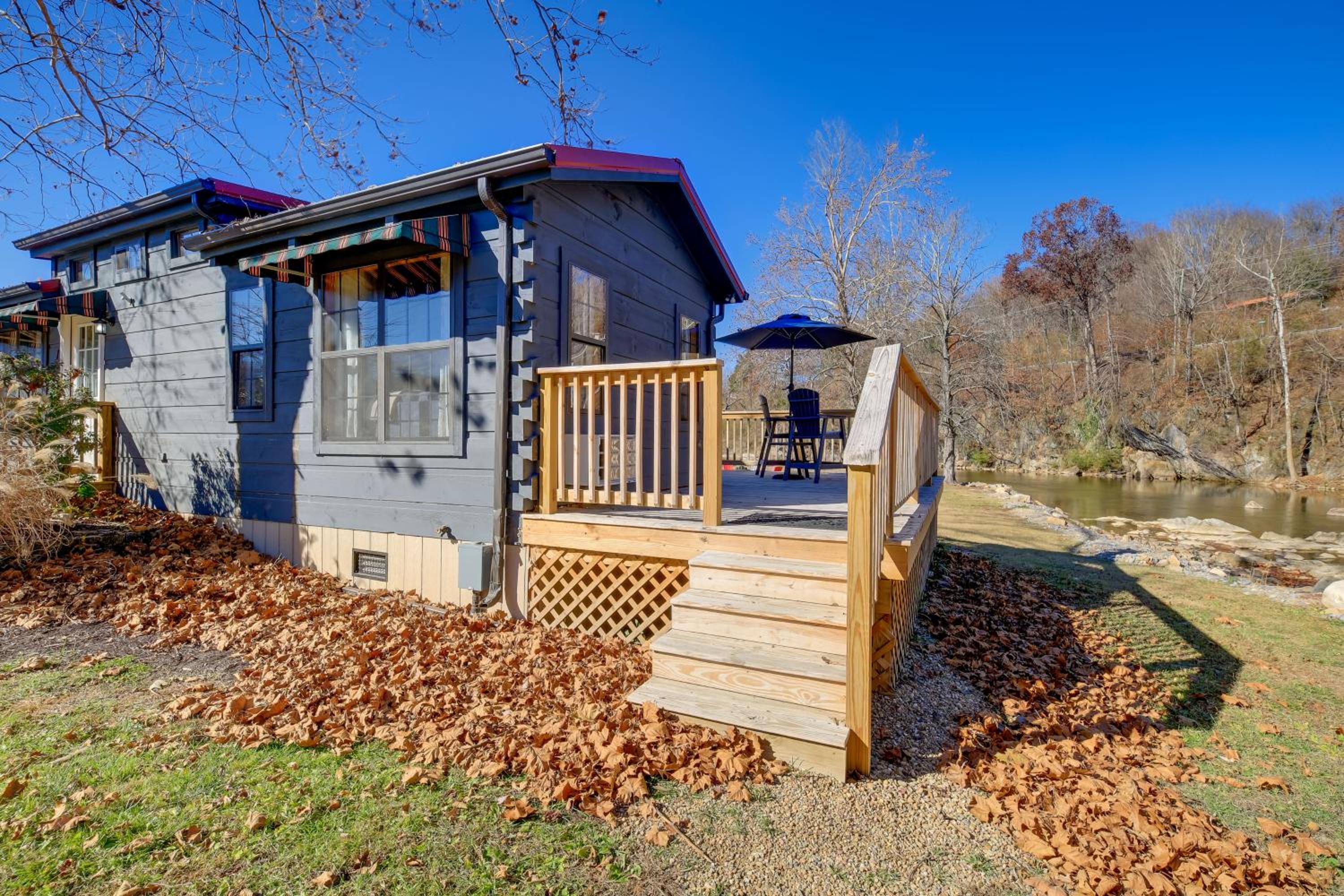 Steps to Virginia Creeper Trail Creekside Retreat