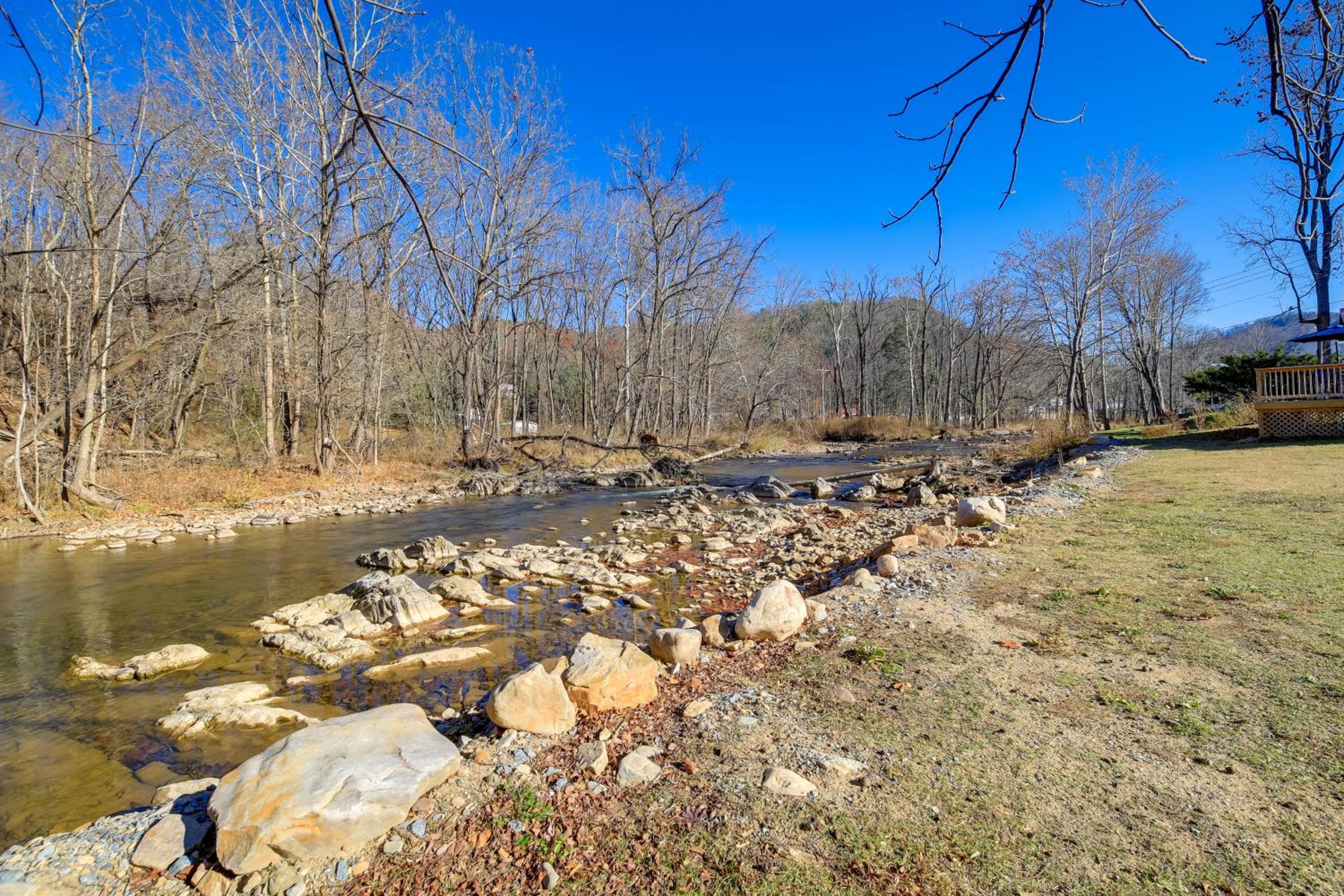 Walk to Dtwn Damascus Cabin with Creek Views!