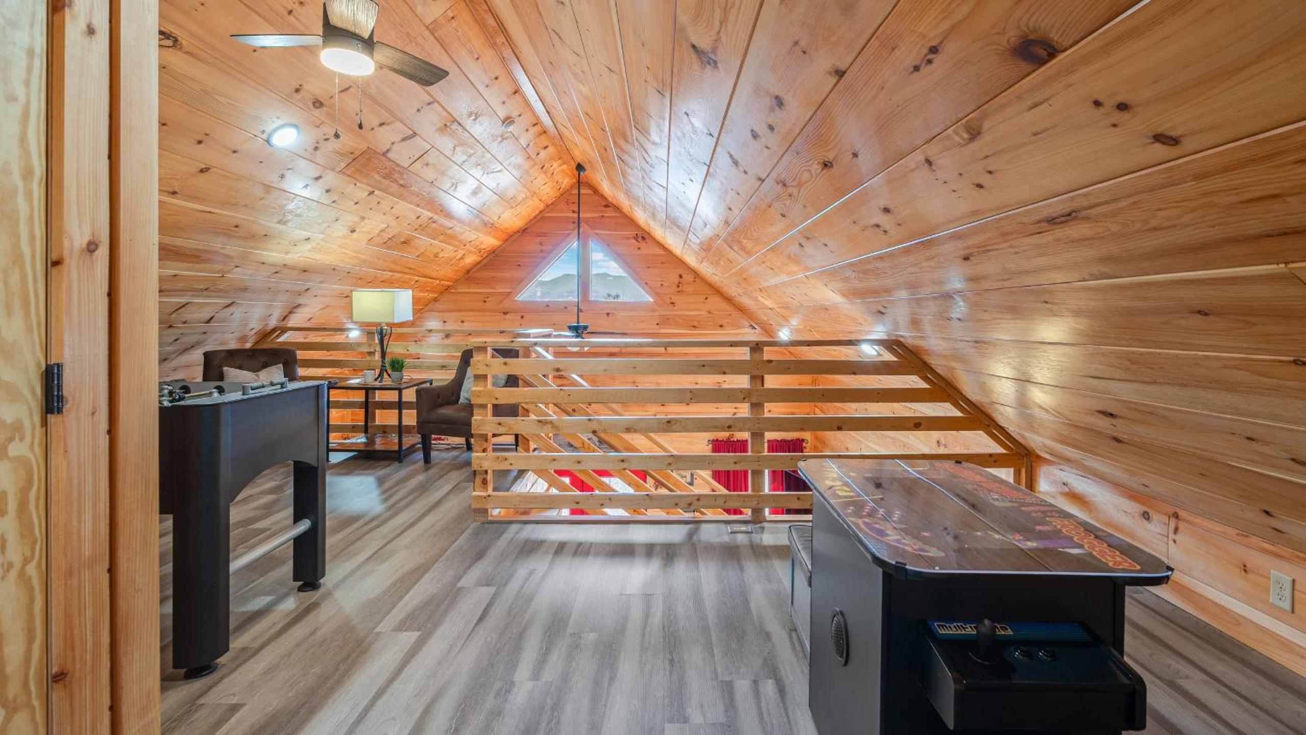 Hot Tub Game Loft Open Living Minutes to Downtown Gatlinburg Whisper Cabin by AvantStay