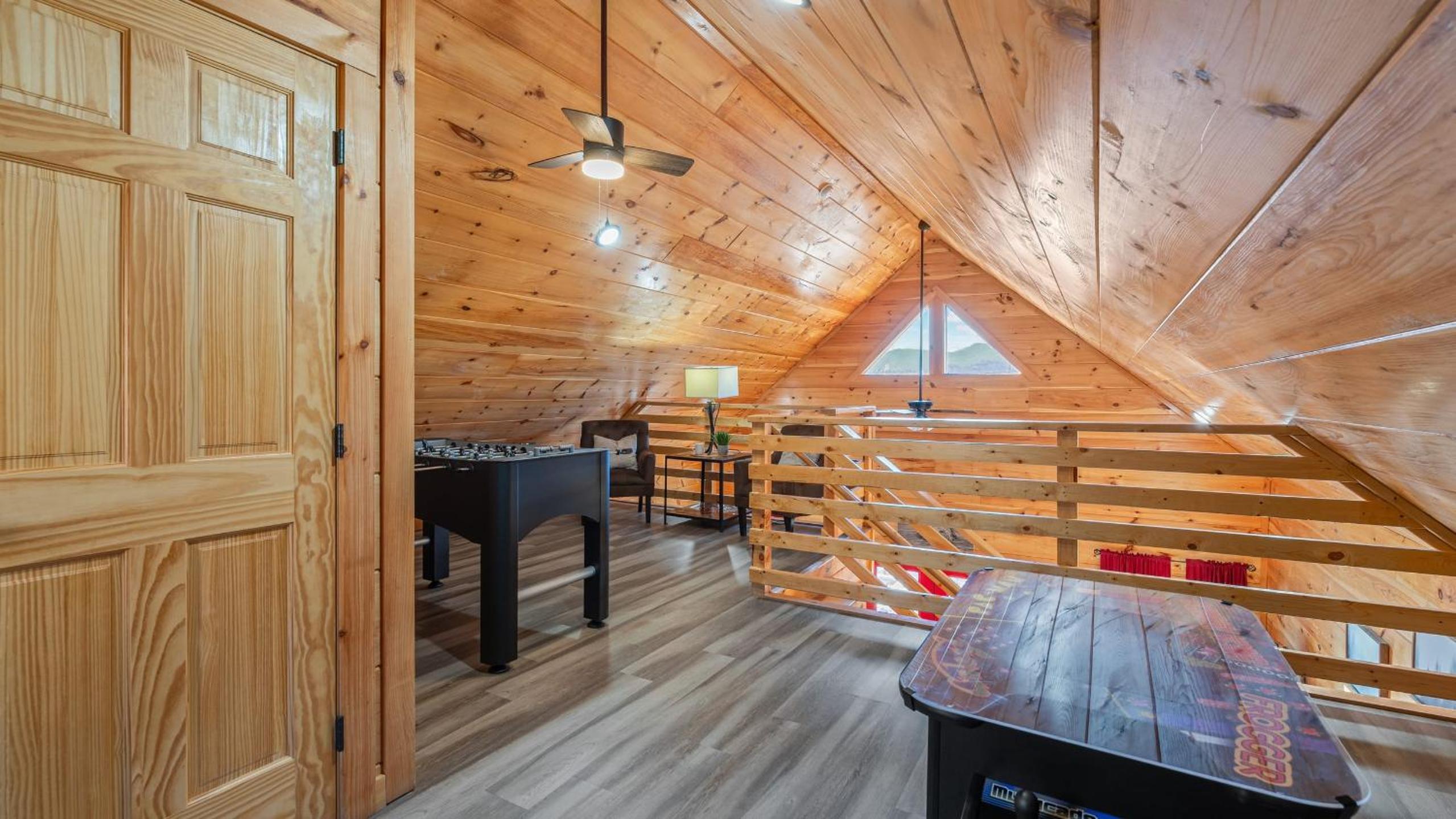 Hot Tub Game Loft Open Living Minutes to Downtown Gatlinburg Whisper Cabin by AvantStay