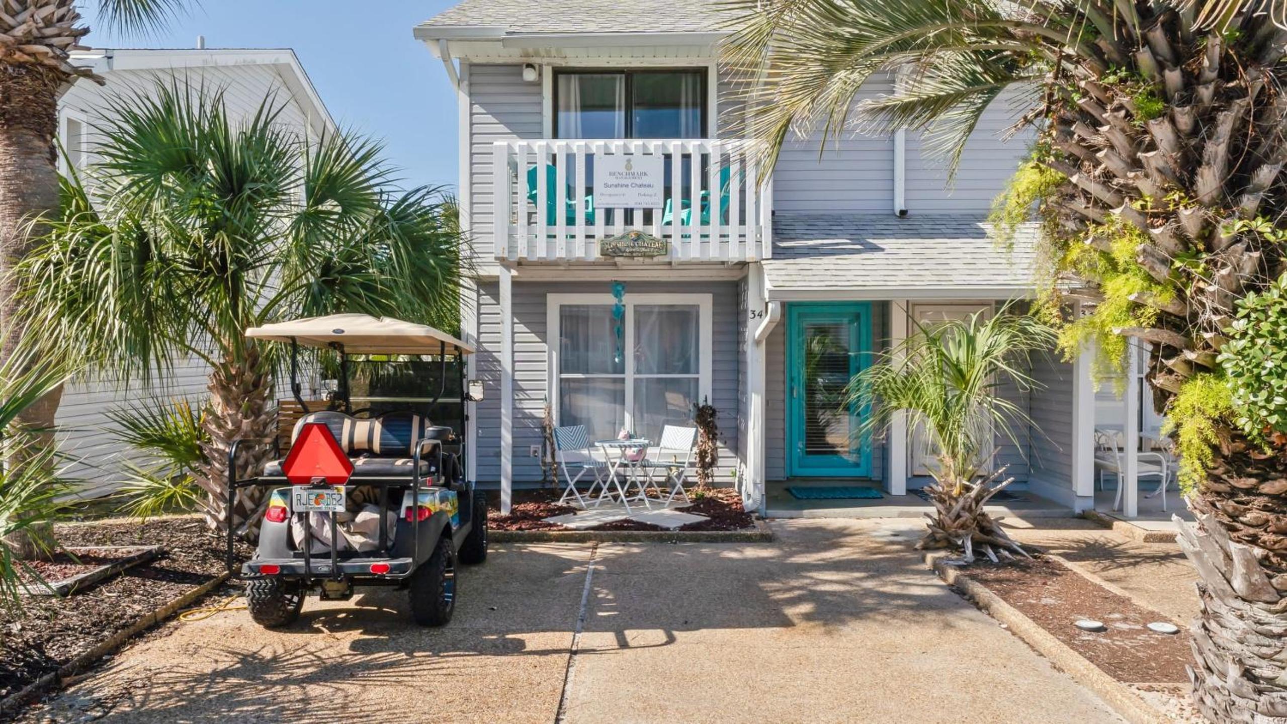 Golf Cart Included Bright Coastal Home Near Panama City Beach Local Dining Sunshine Chateau by AvantStay