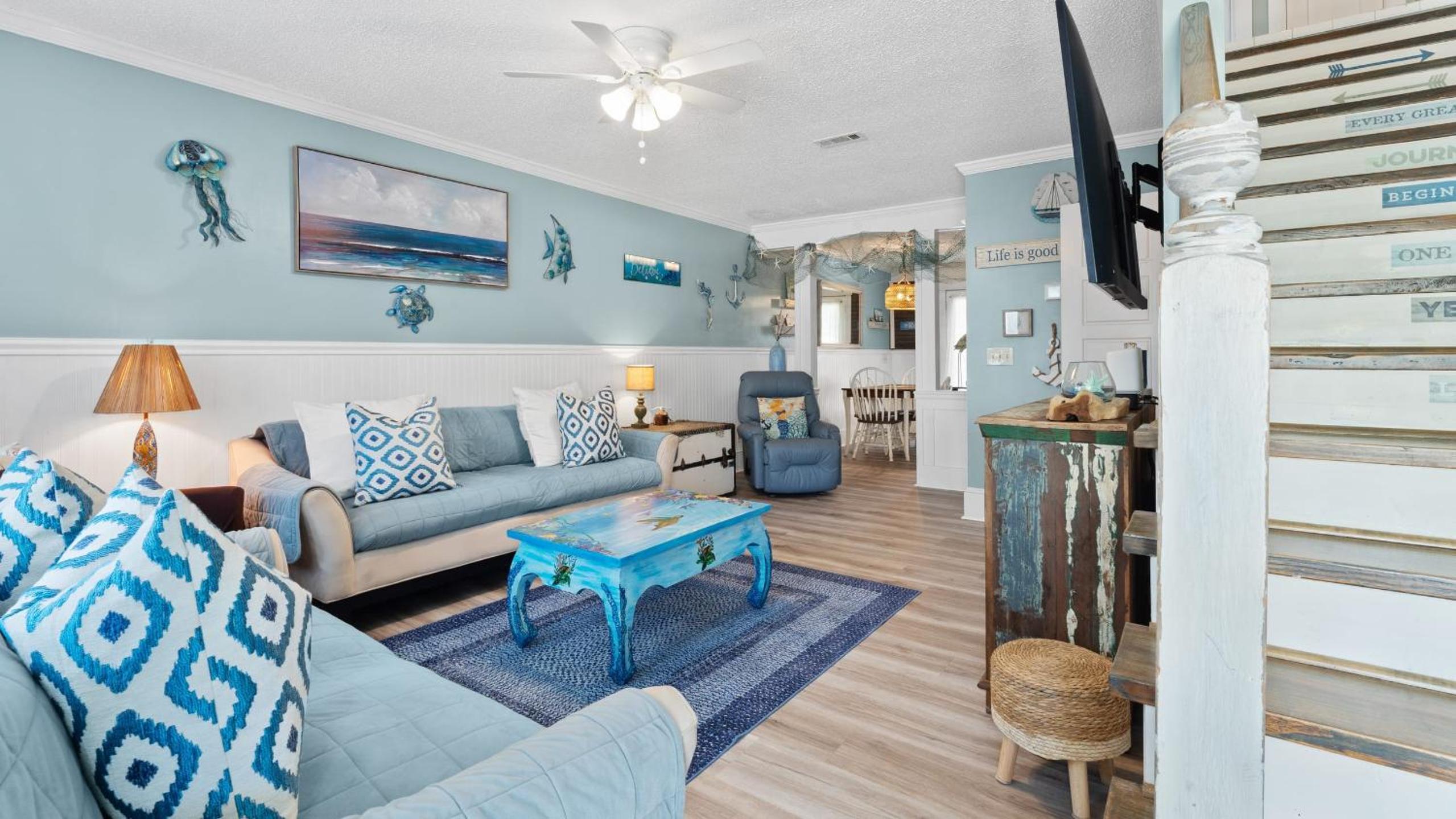 Golf Cart Included Bright Coastal Home Near Panama City Beach Local Dining Sunshine Chateau by AvantStay