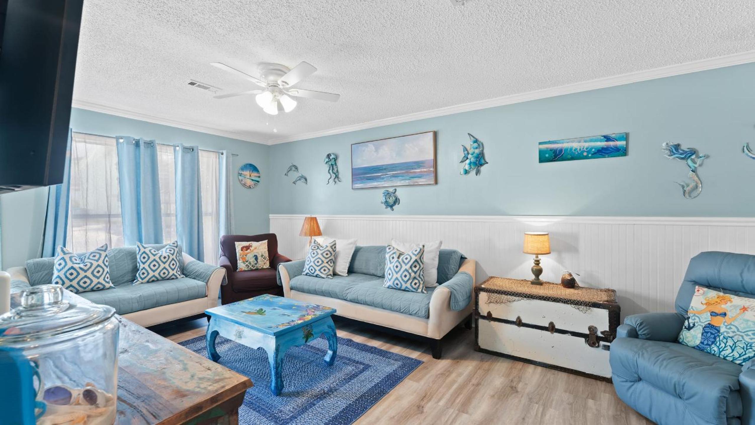 Golf Cart Included Bright Coastal Home Near Panama City Beach Local Dining Sunshine Chateau by AvantStay
