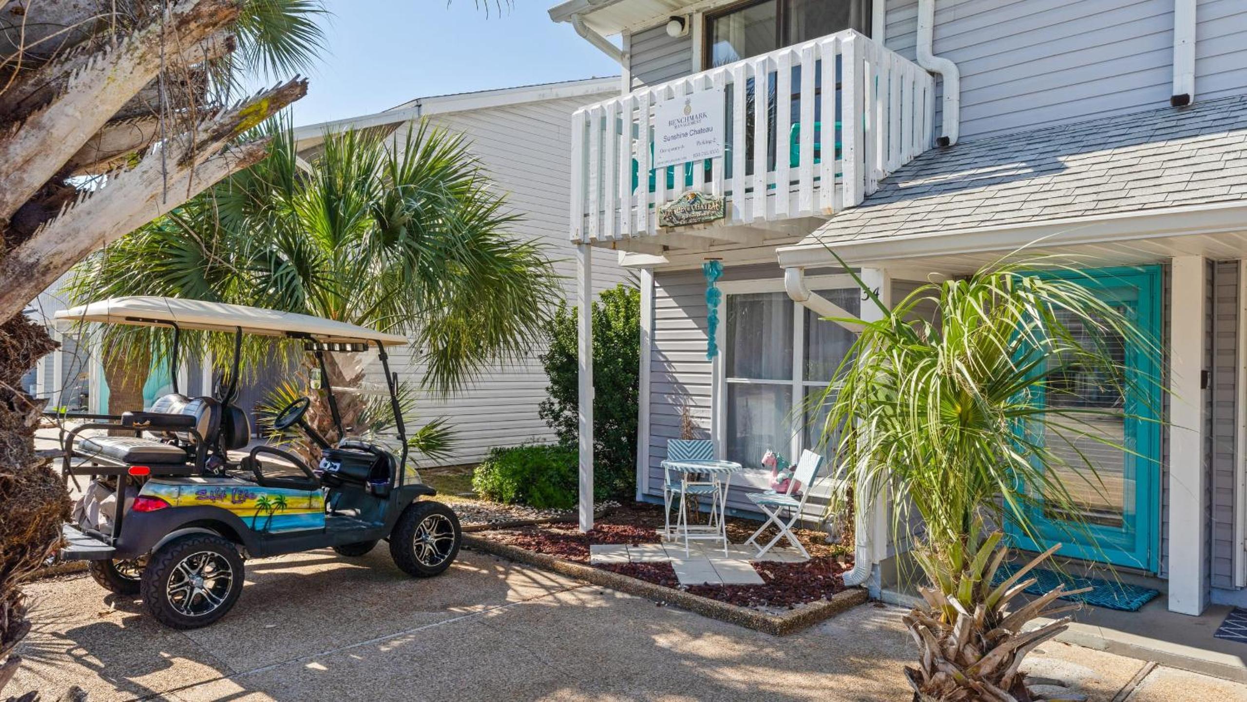 Golf Cart Included Bright Coastal Home Near Panama City Beach Local Dining Sunshine Chateau by AvantStay
