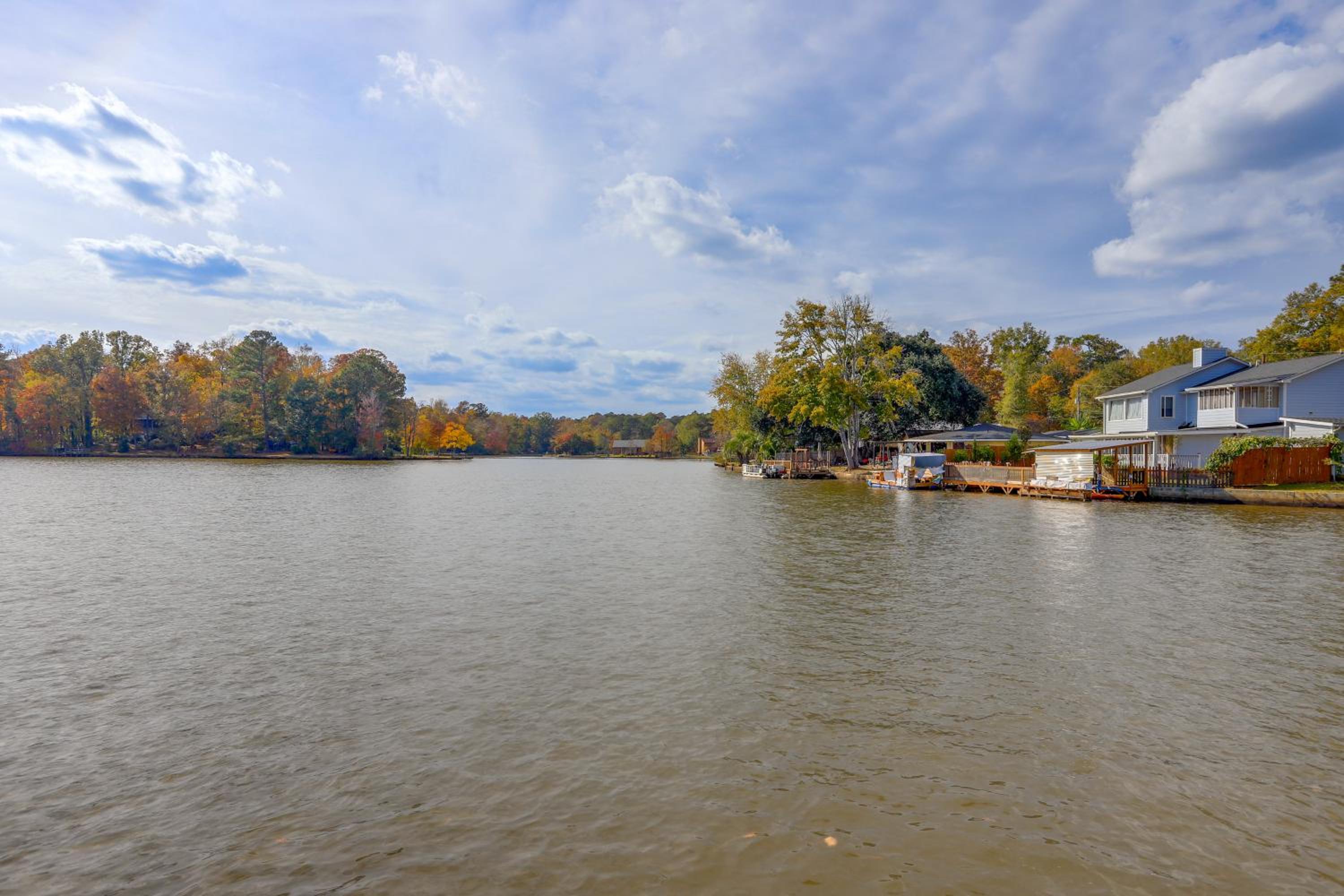Lakefront Getaway with Dock and Views in Macon!