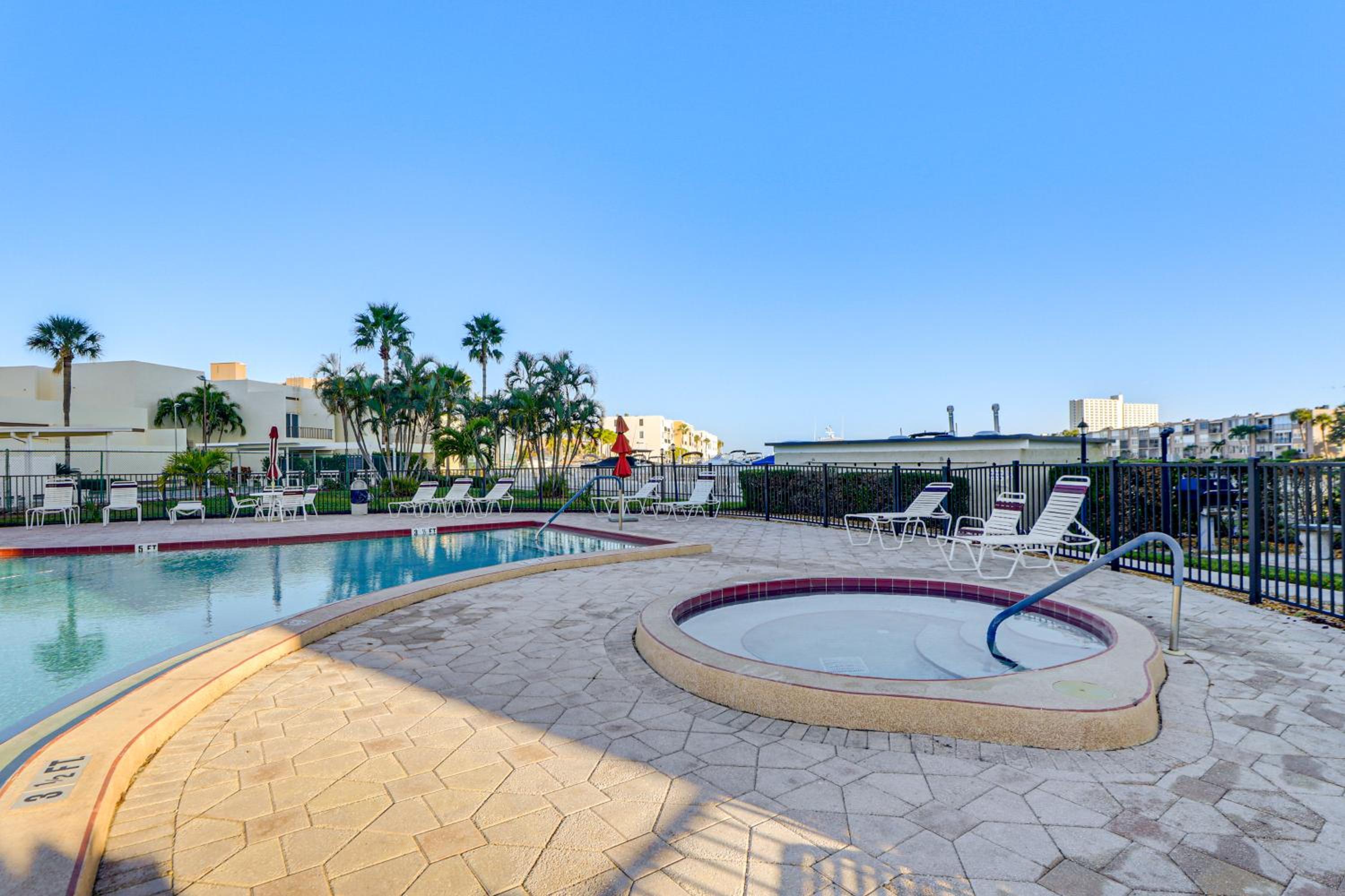 Great View, Resort Perks! Waterfront St Pete Condo