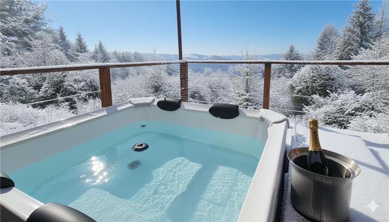 Chalet isolé avec jacuzzi et vue panoramique