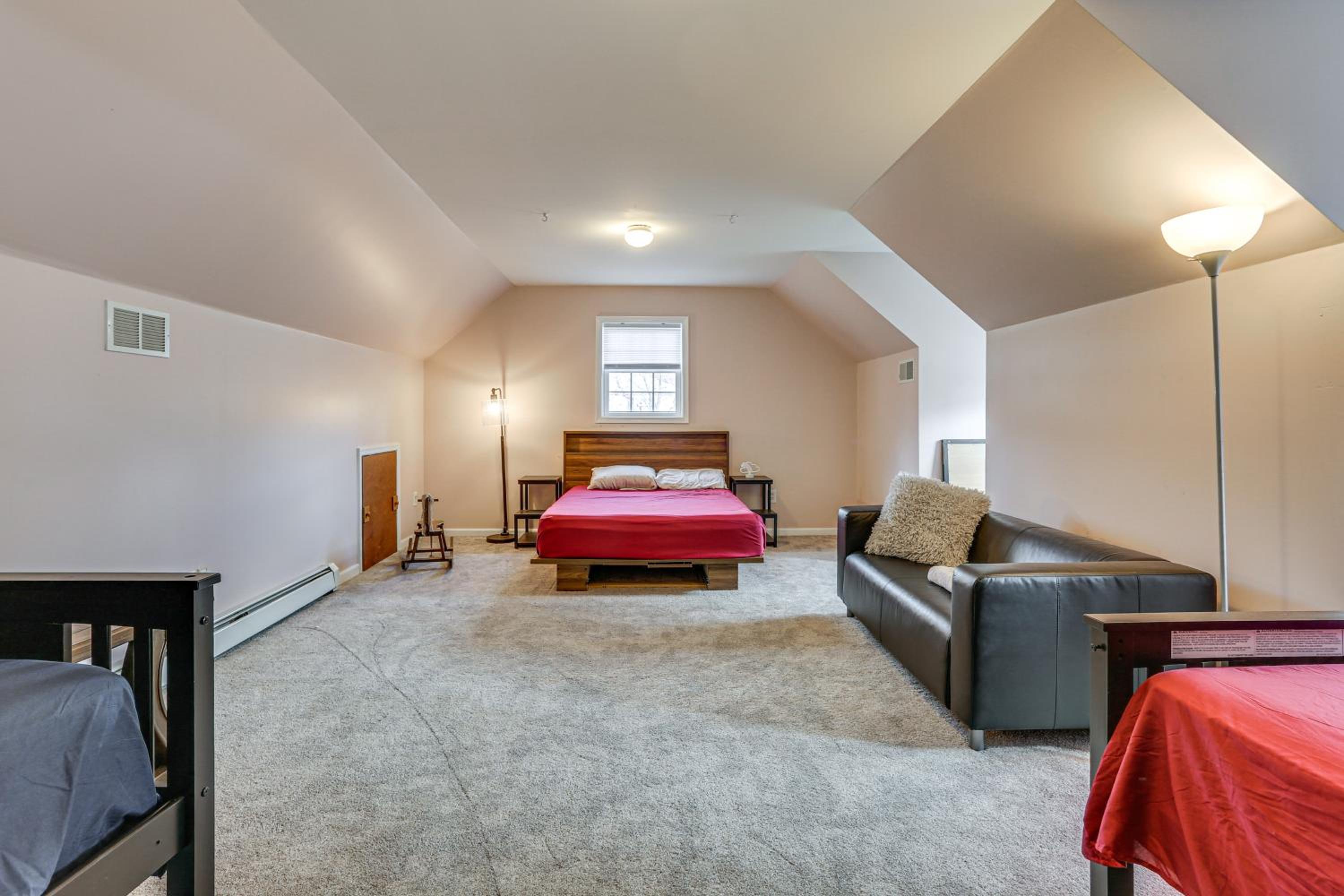Hike, Ski and Game Spacious Poconos Home with Yard