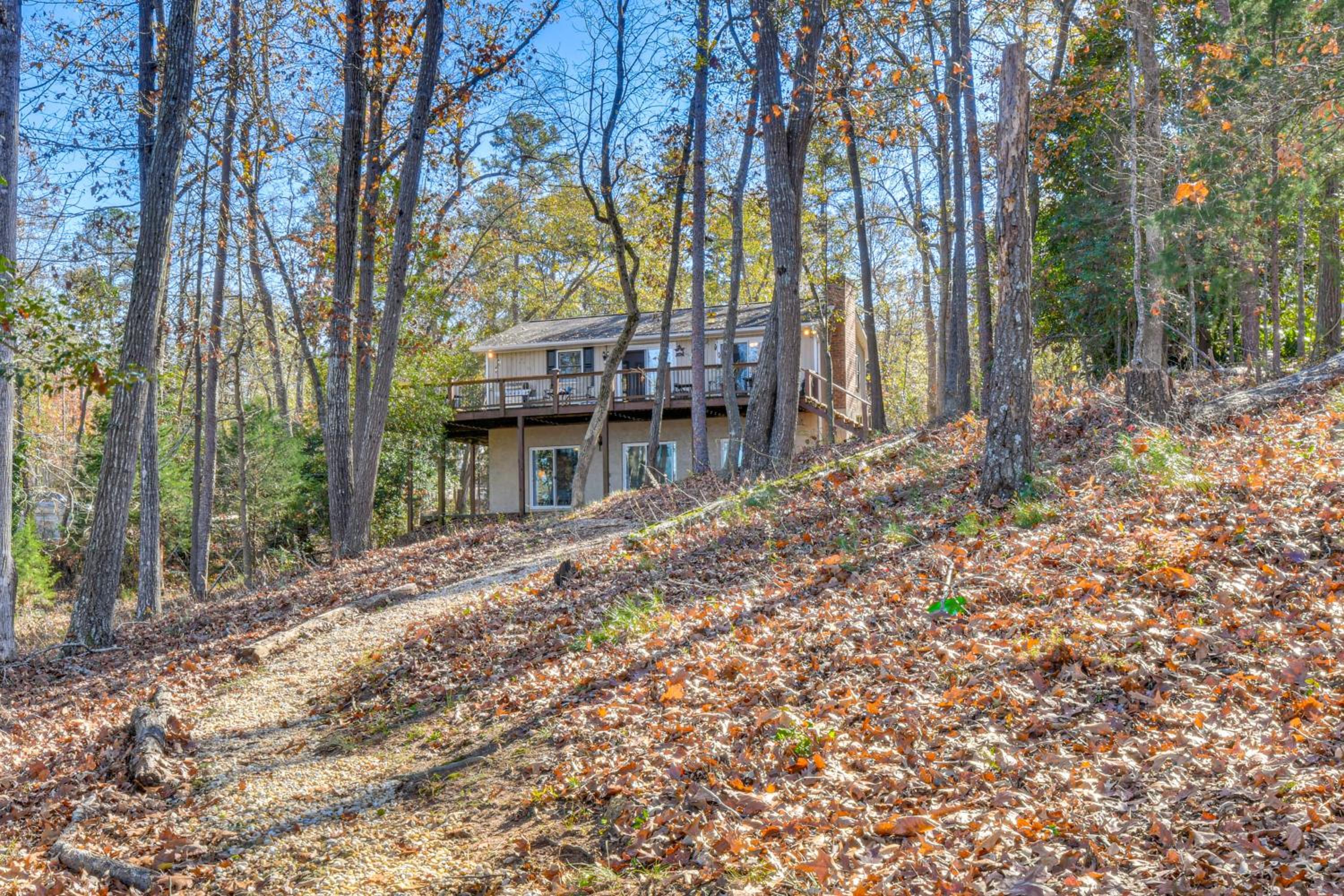 Private Lakefront Home with Views and Dock in Hartwell