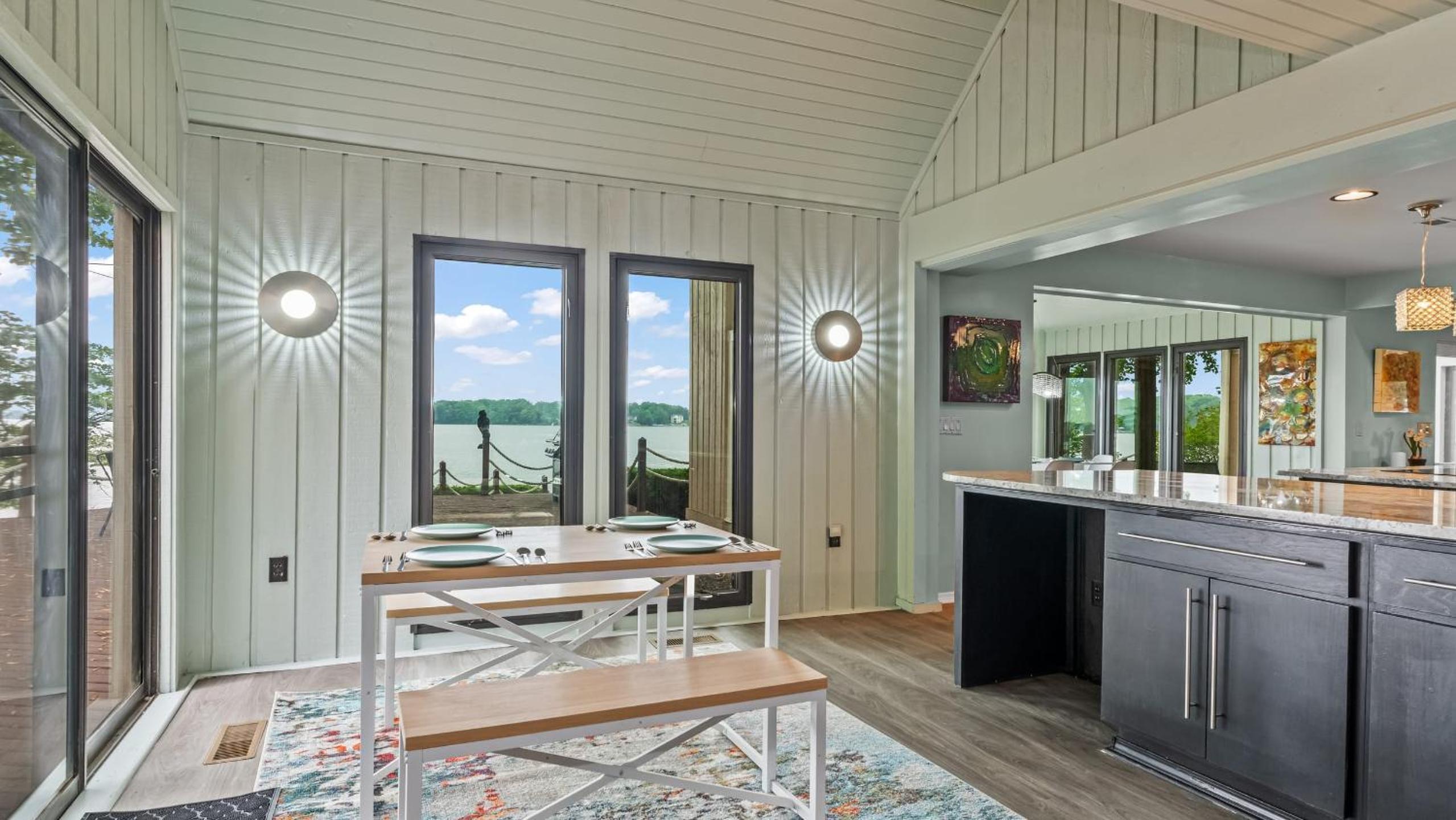 Waterfront Stay w Canoes Deck Game Room Lake Views Near Mooresville Renwick Cove by AvantStay
