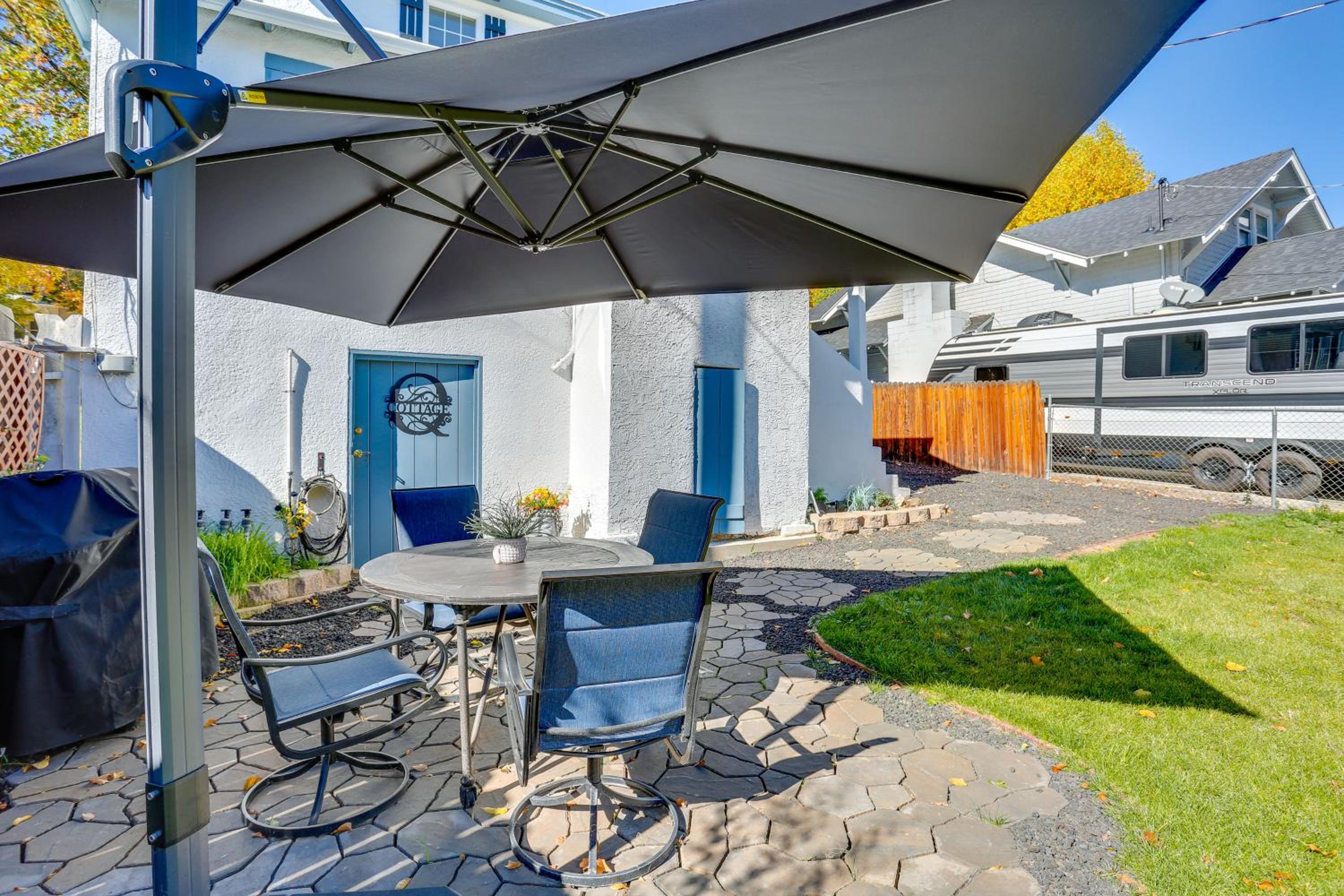 1 Mi to Bizz Johnson Trail! Walkable Apt with Perks