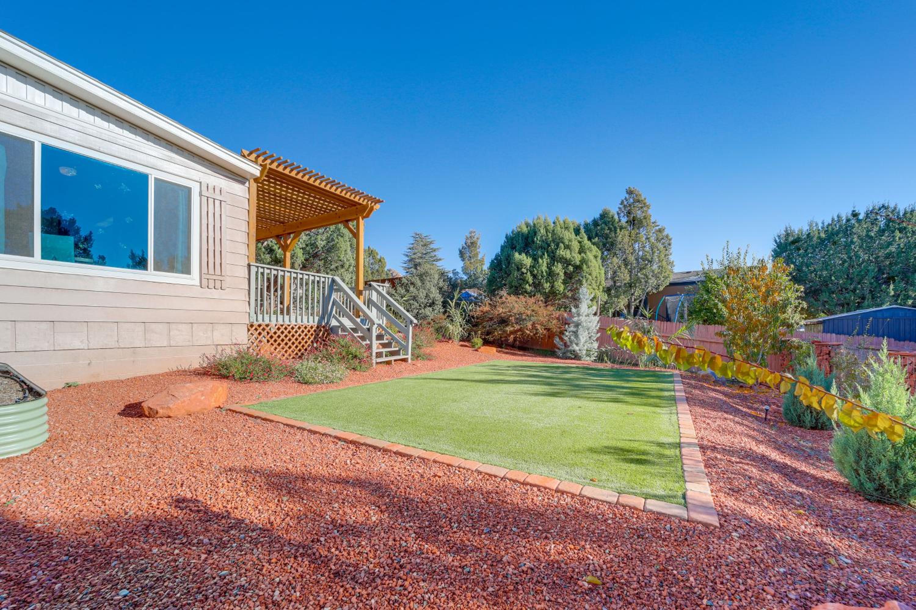 Walk to Trails! West Sedona Retreat with Deck and Yard