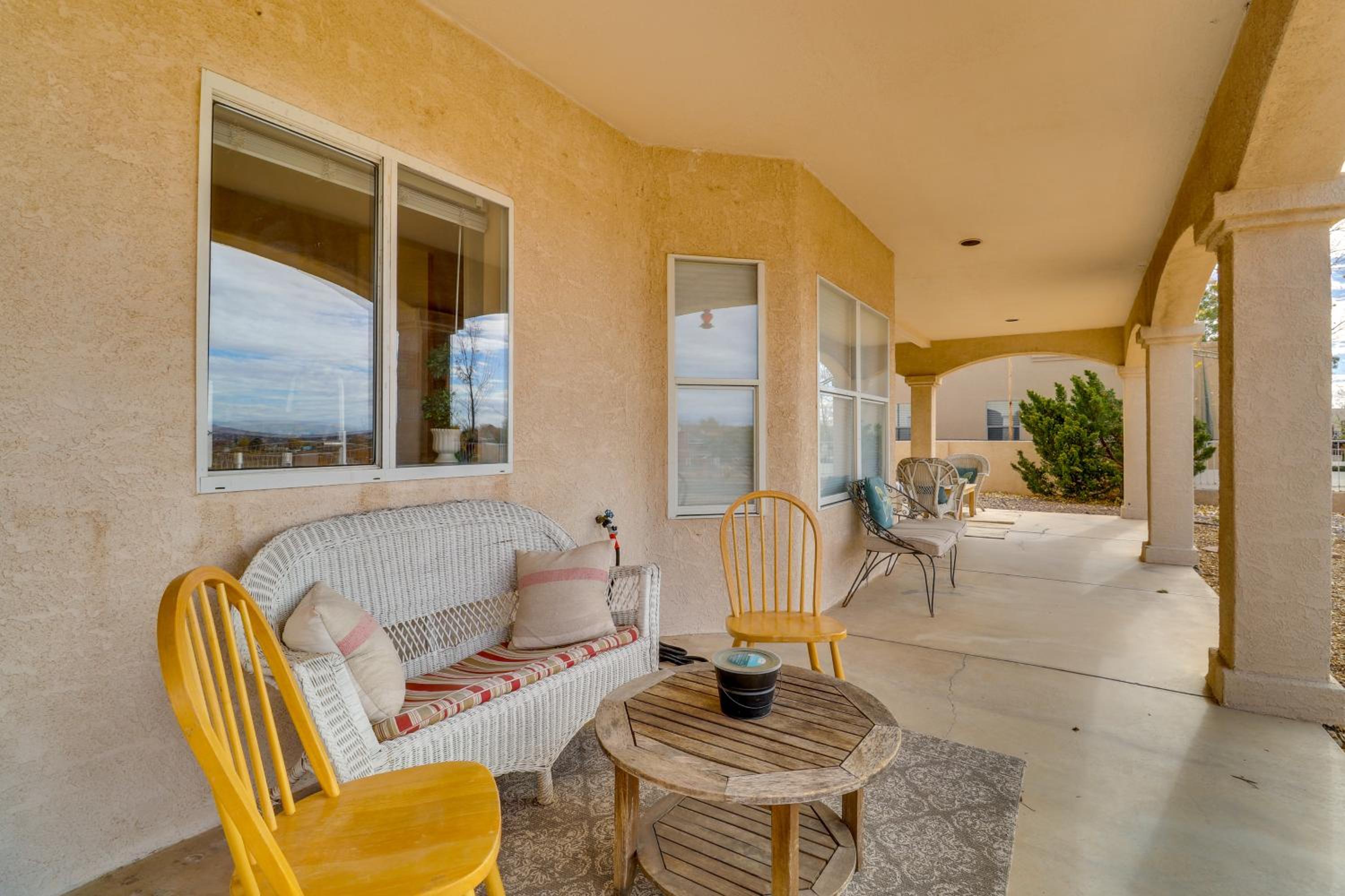 Patio with Tranquil Views! Home 14 Mi to Albuquerque