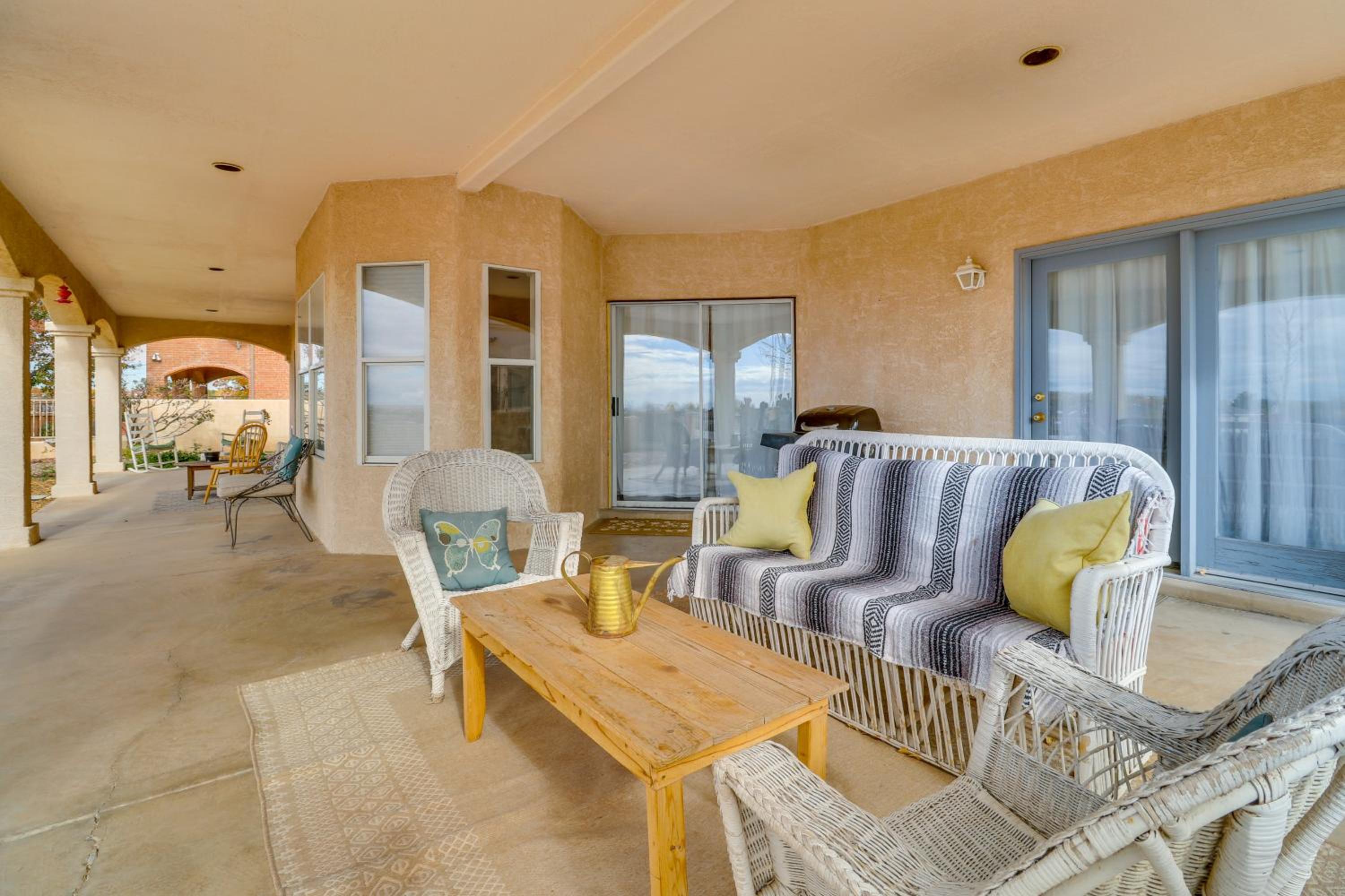 Patio with Tranquil Views! Home 14 Mi to Albuquerque